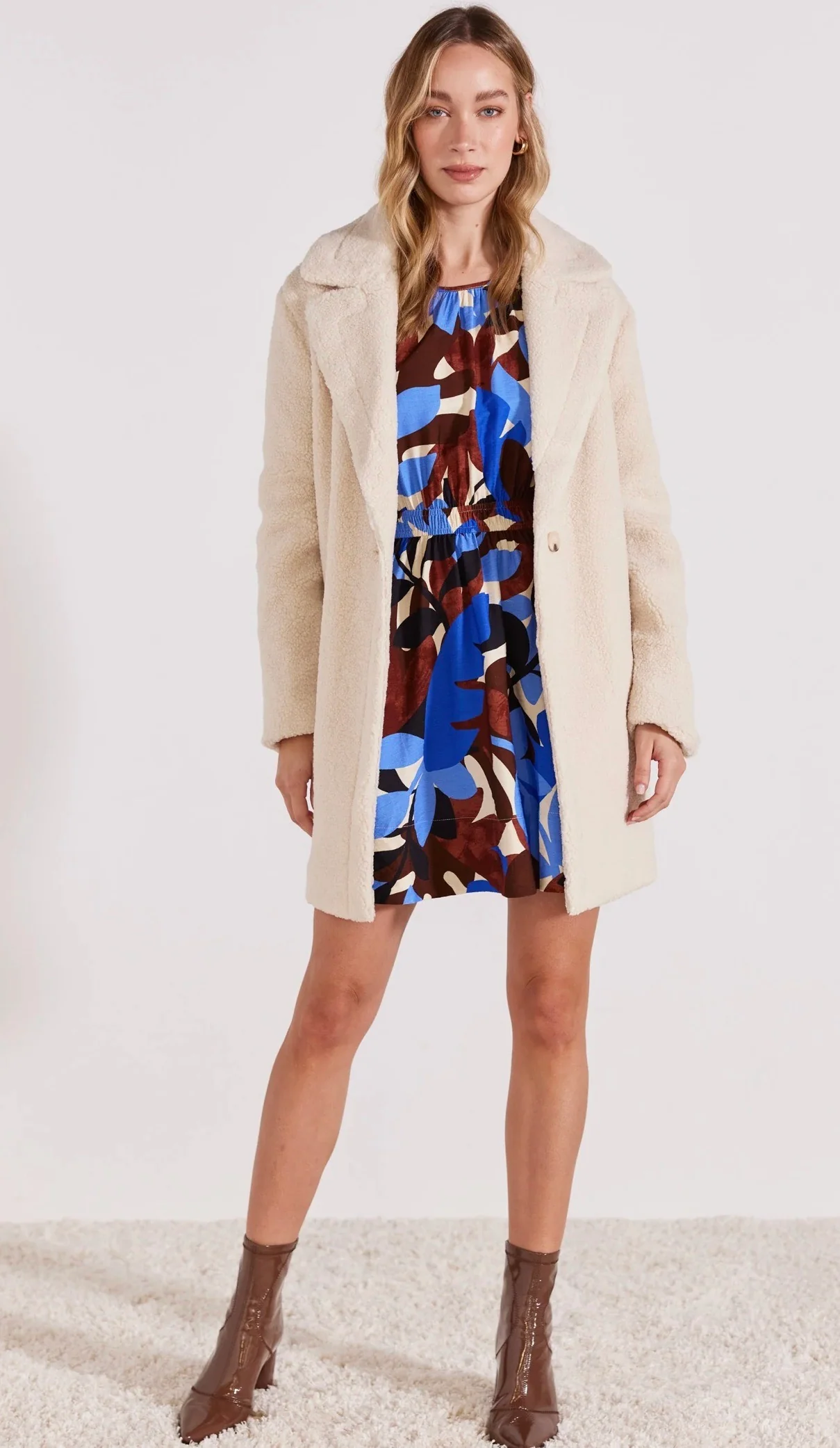 Dover Sherpa Coat Cream