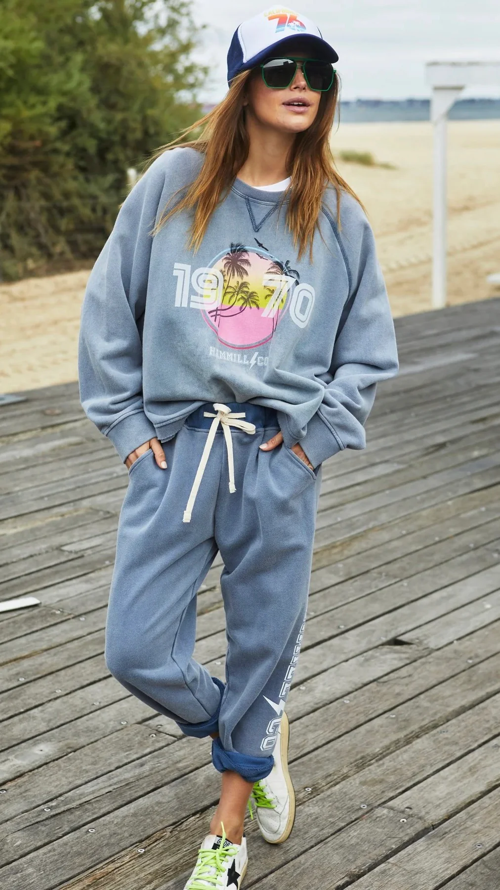 Vintage Faded Track Pant Navy