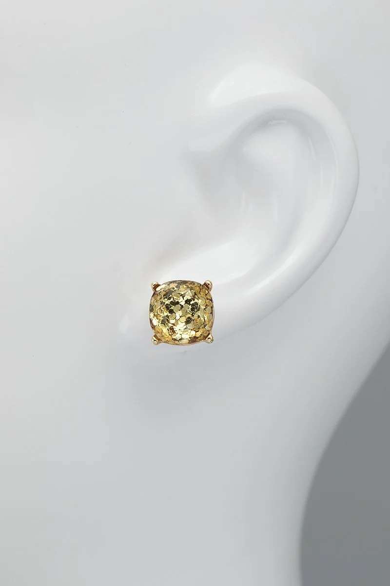 UBS024 Glitter Studs Silver