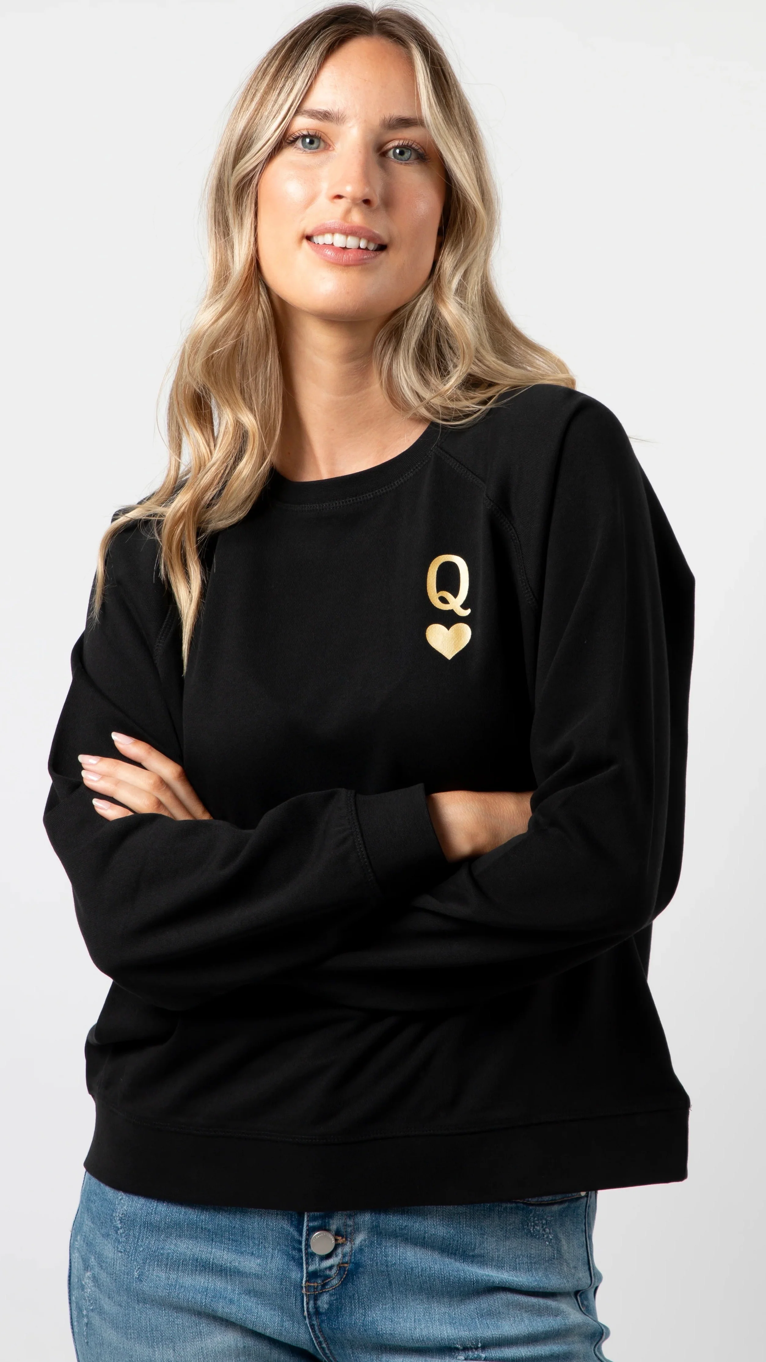 Everyday Sweater Queen of Hearts Black