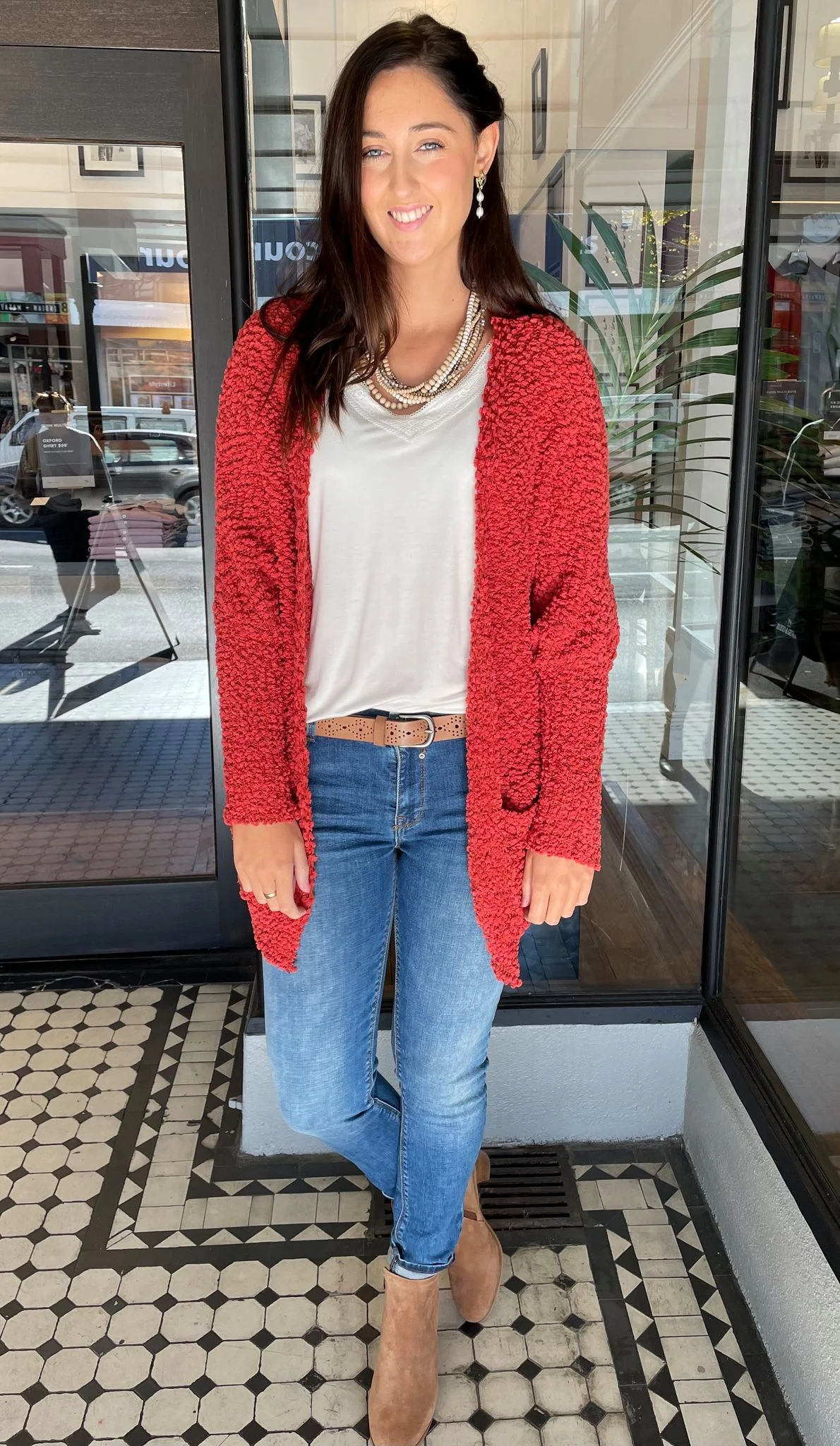 Halle Cardigan Brick