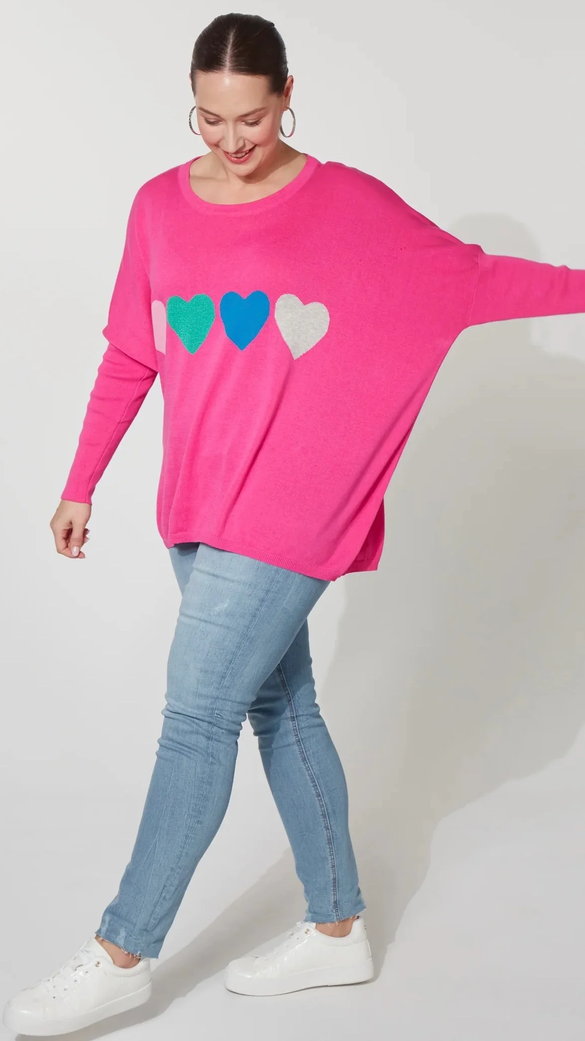 Boden Heart Jumper Azalea