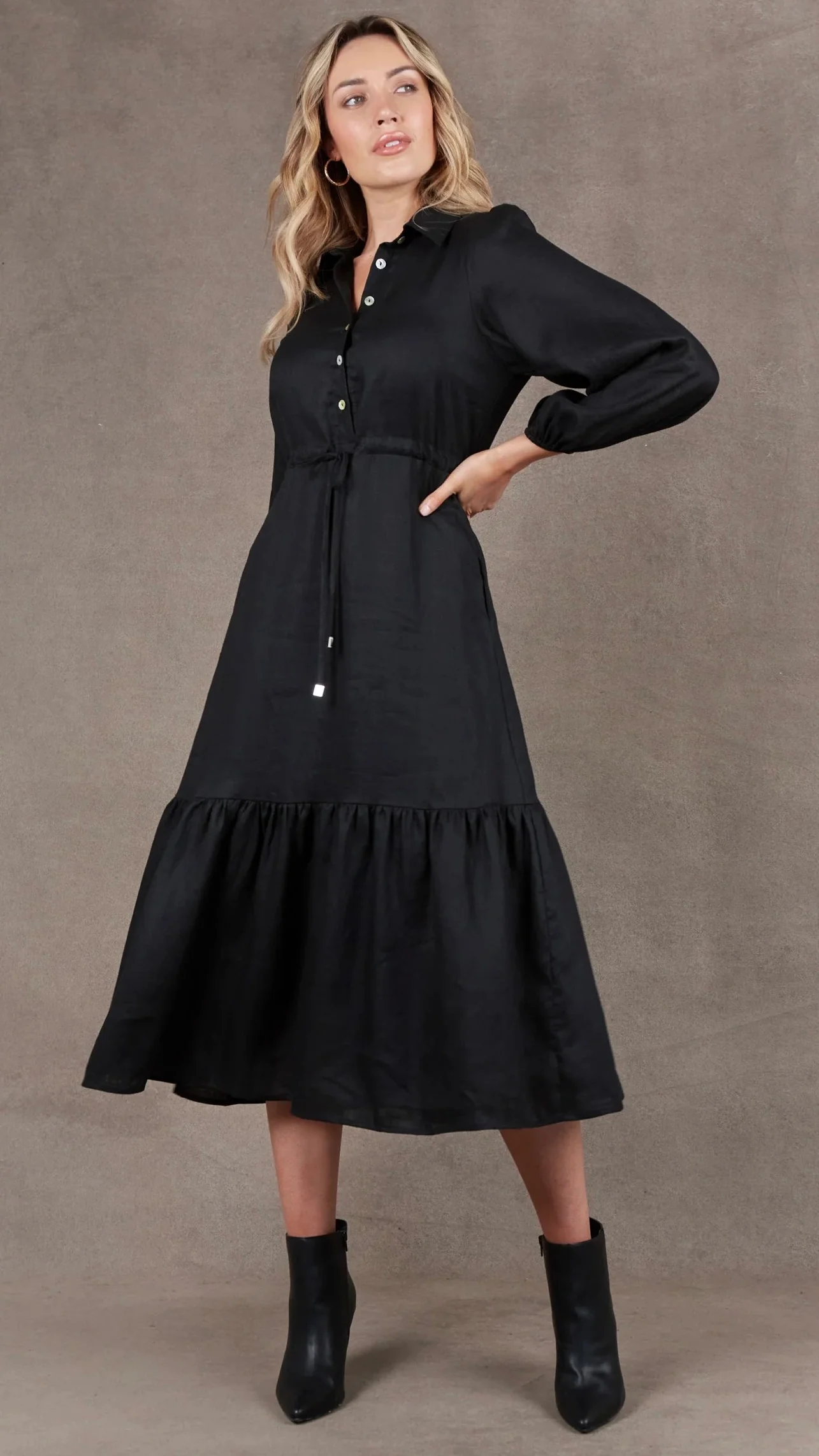 Nama Shirt Dress Ebony