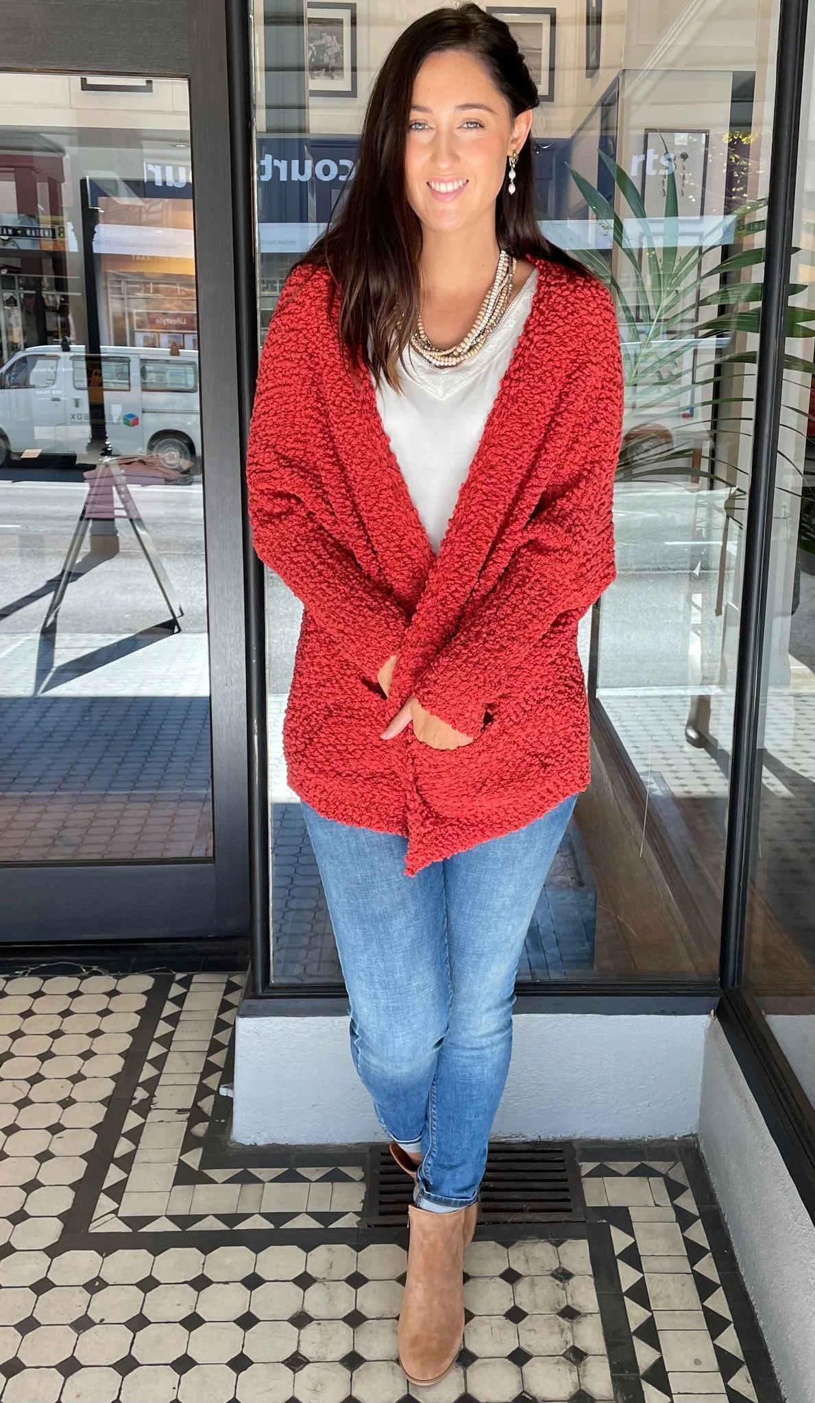 Halle Cardigan Brick