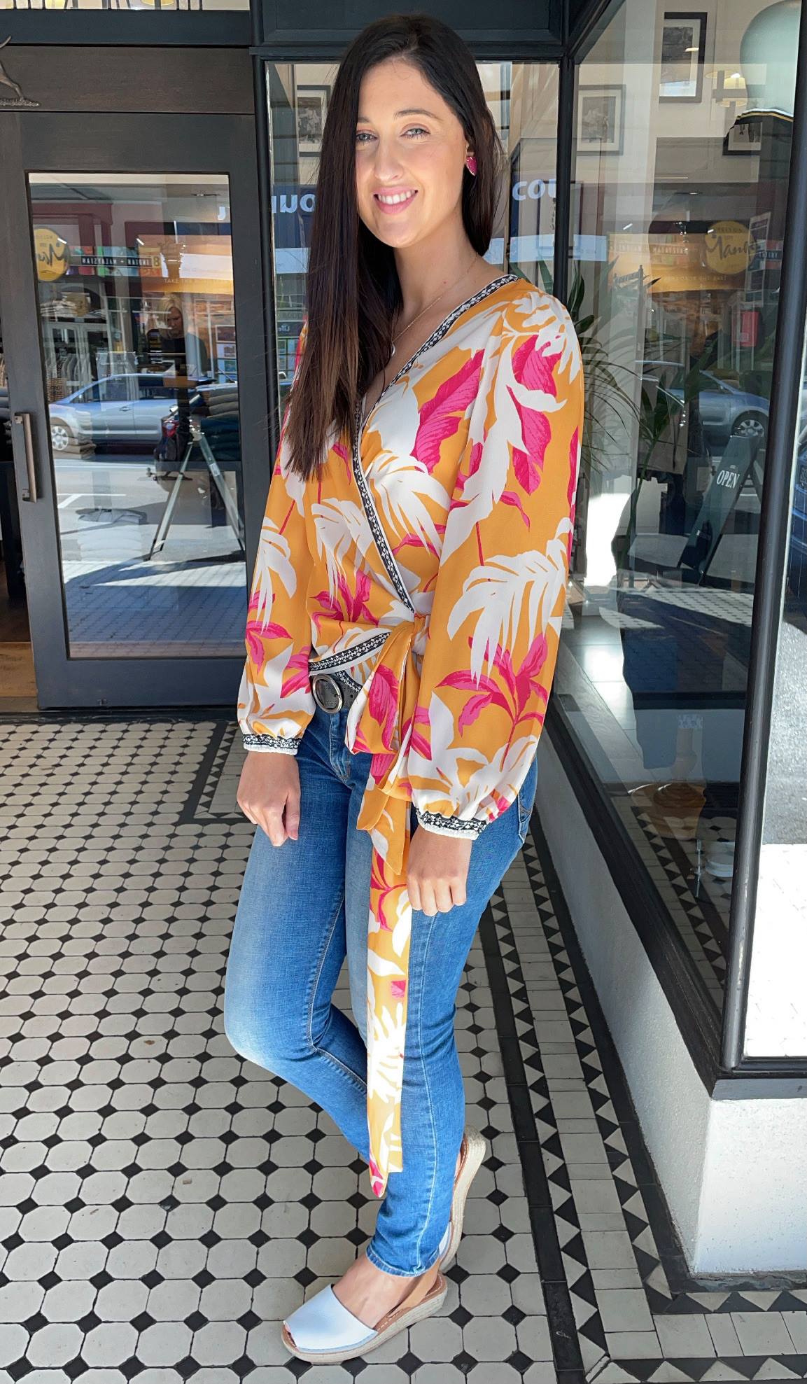 Mimosa Wrap Blouse