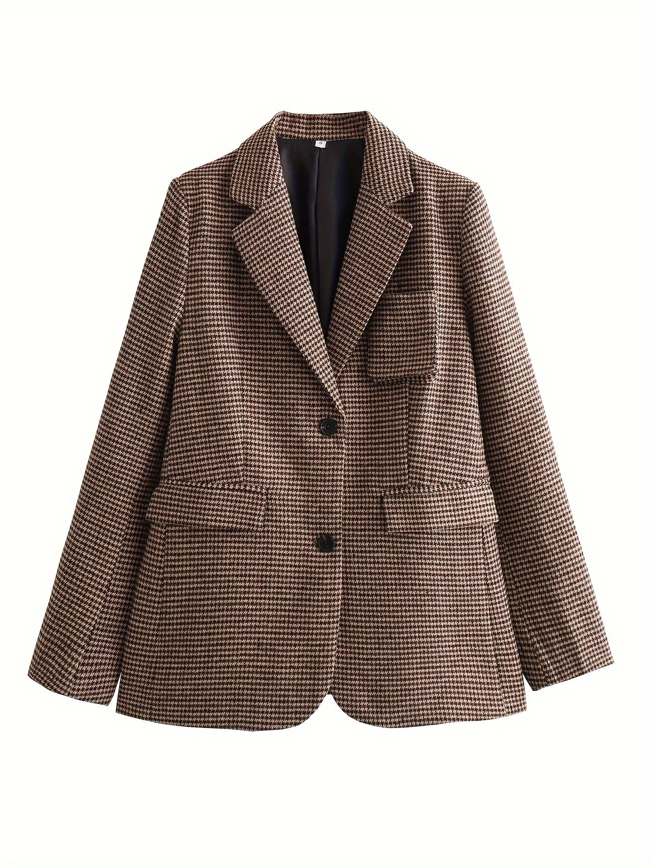 Stylish Single Breasted Lapel Blazer - Elegant Long Sleeve, Casual Work Office Outerwear for Women, Versatile Clothing for Daily Life, Business Meetings, and Special Occasions - High-Quality Fabric, Classic Design, and Comfortable Fit