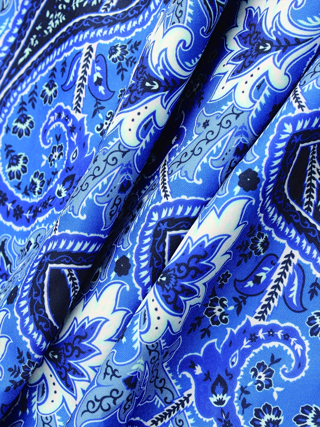 Paisley Print V-neck Cami Harem Pant Jumpsuit, Boho Sleeveless Baggy Jumpsuit For Spring & Summer, Women's Clothing