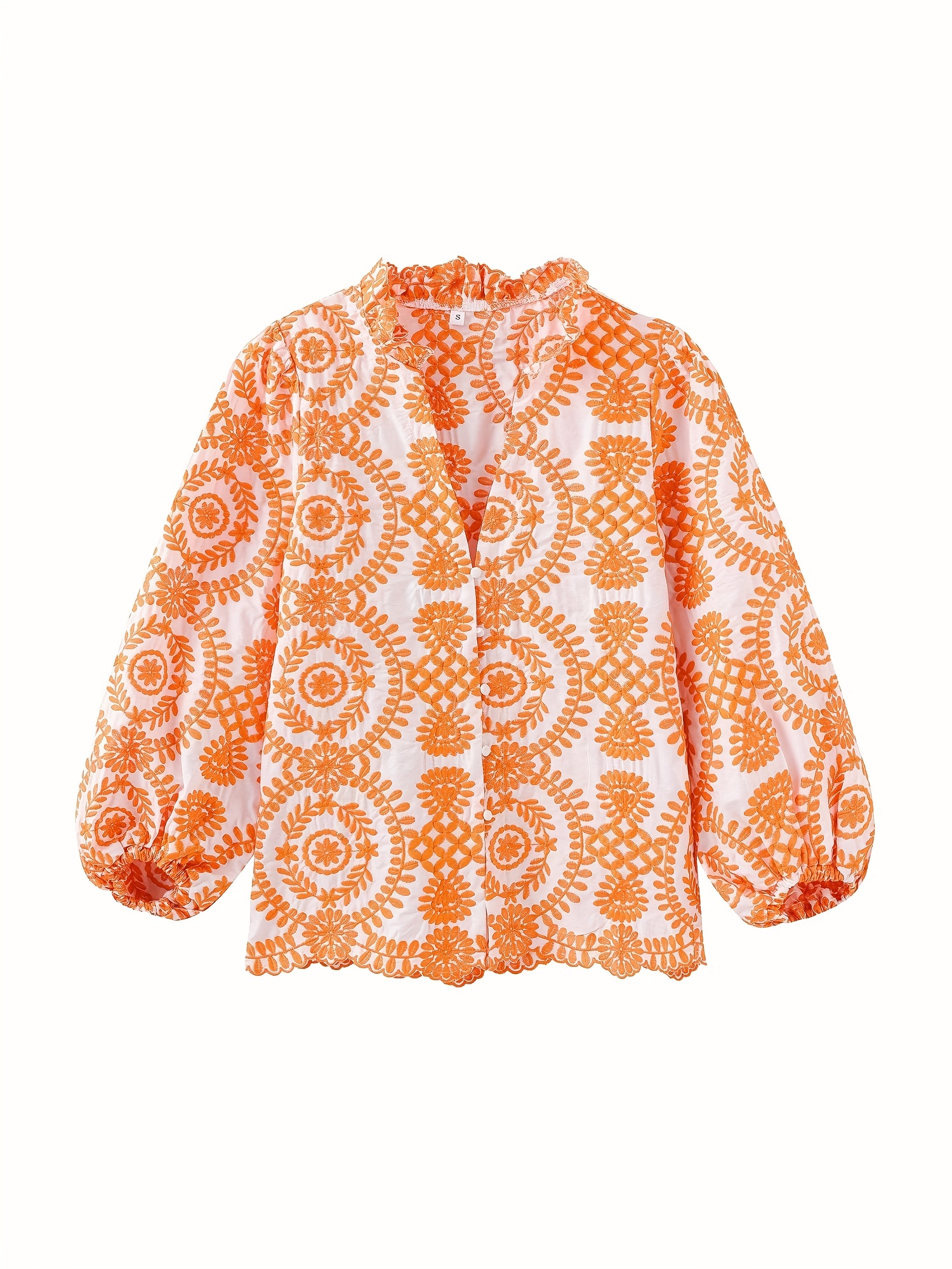 Elegant Women's Embroidered Blouse - Breathable Fabric, Perfect for Any Occasion, Flattering Fit