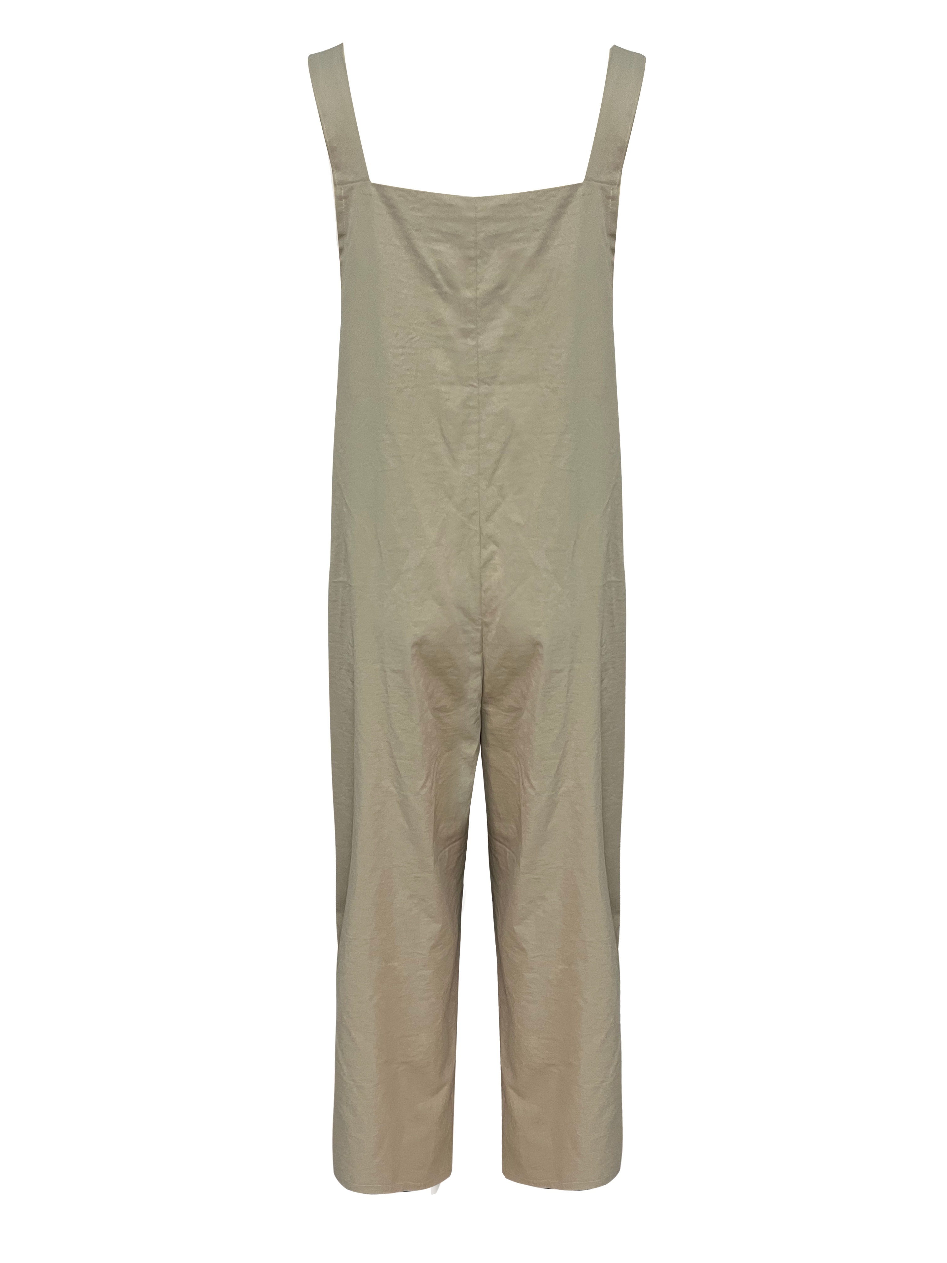 Women's Polyester Summer Romper, Backless Design, No Pockets, Casual Outfit For Adults, Breathable And Comfortable