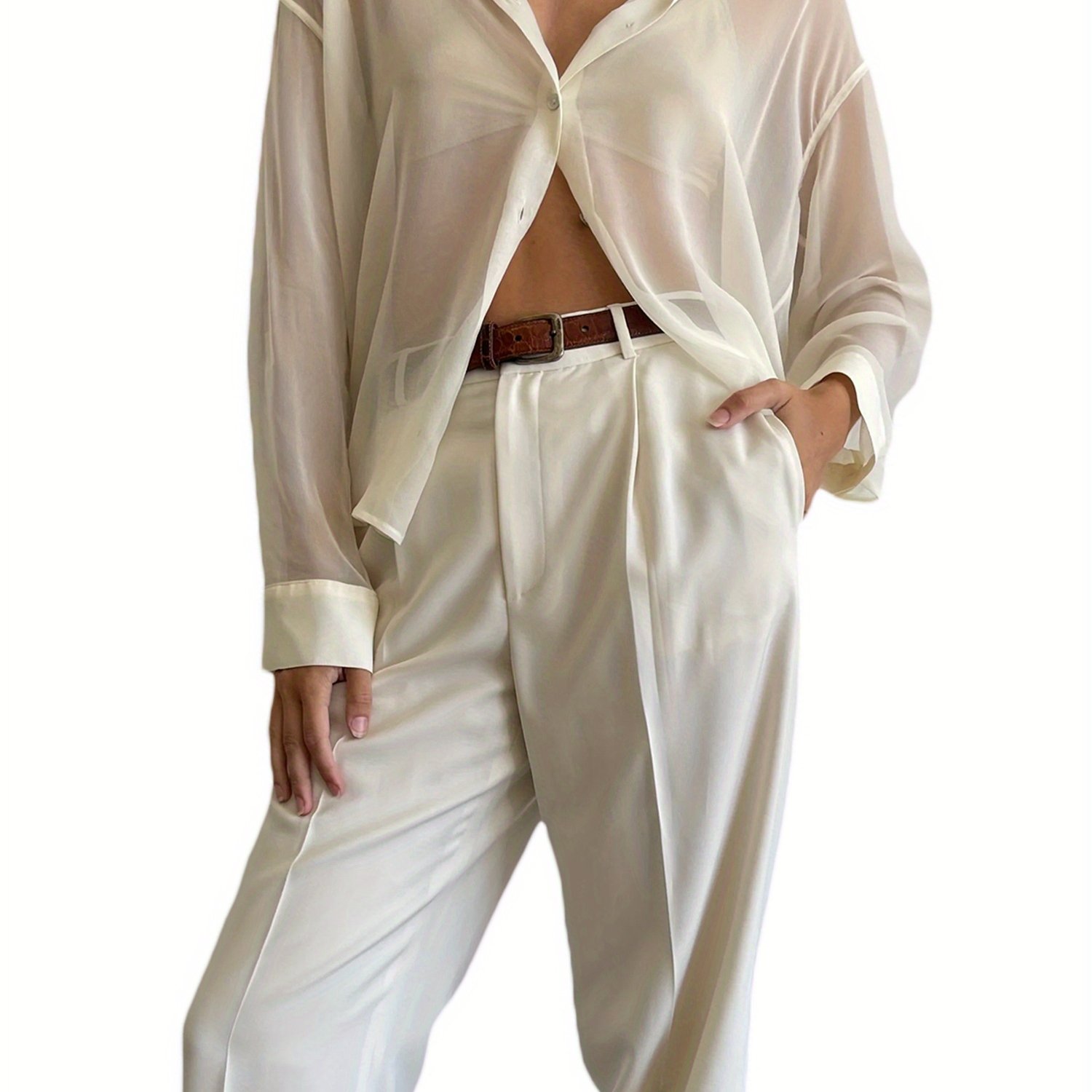 Sexy And Spicy Style See-through LadiesShirt Suitable For Plus-size Women