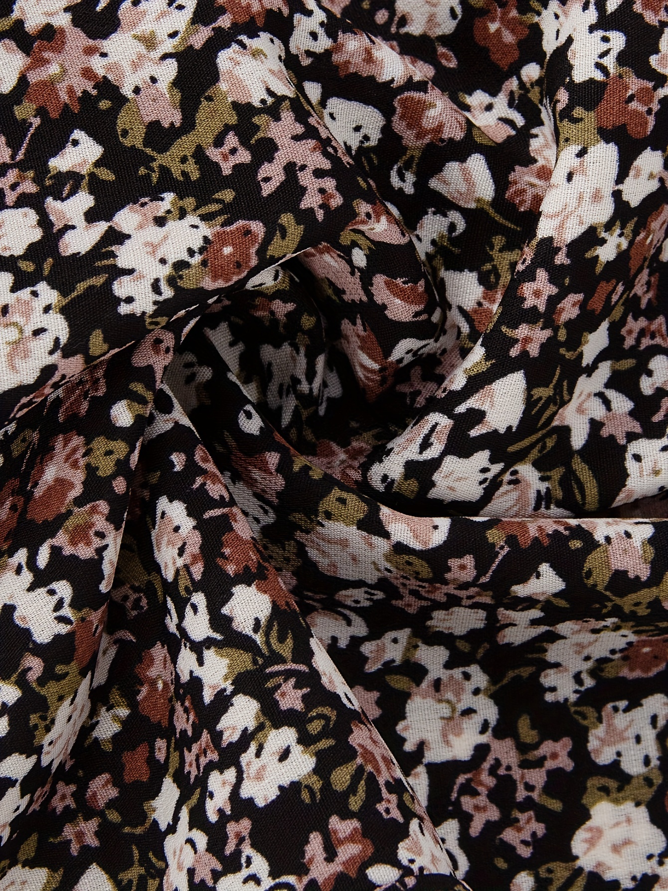 Floral Print Contrast Trim Blouse, Cute Notched Neck Short Sleeve Blouse For Spring & Summer, Women's Clothing
