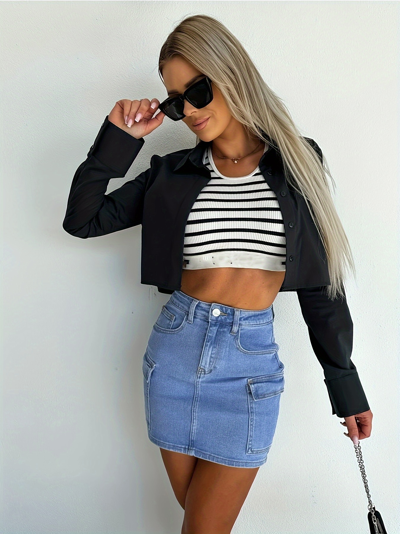 Women's Denim Skirt Fashion Women's Denim Skirt Trend Casual Skirt