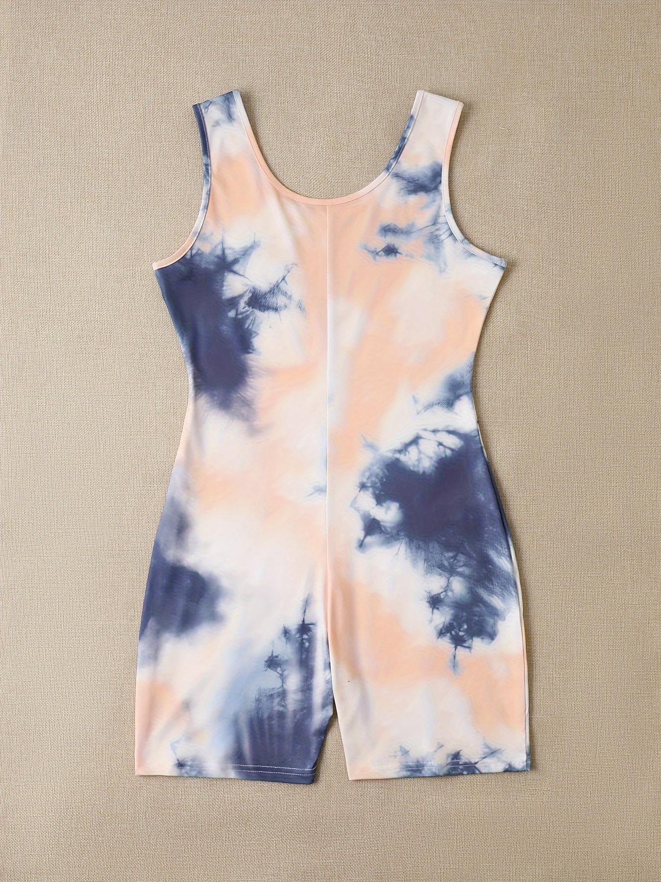 Women's Elegant All-Season Strapless Romper Jumpsuit with Unique Print, Stretchable Knit Fabric, and Easy Care