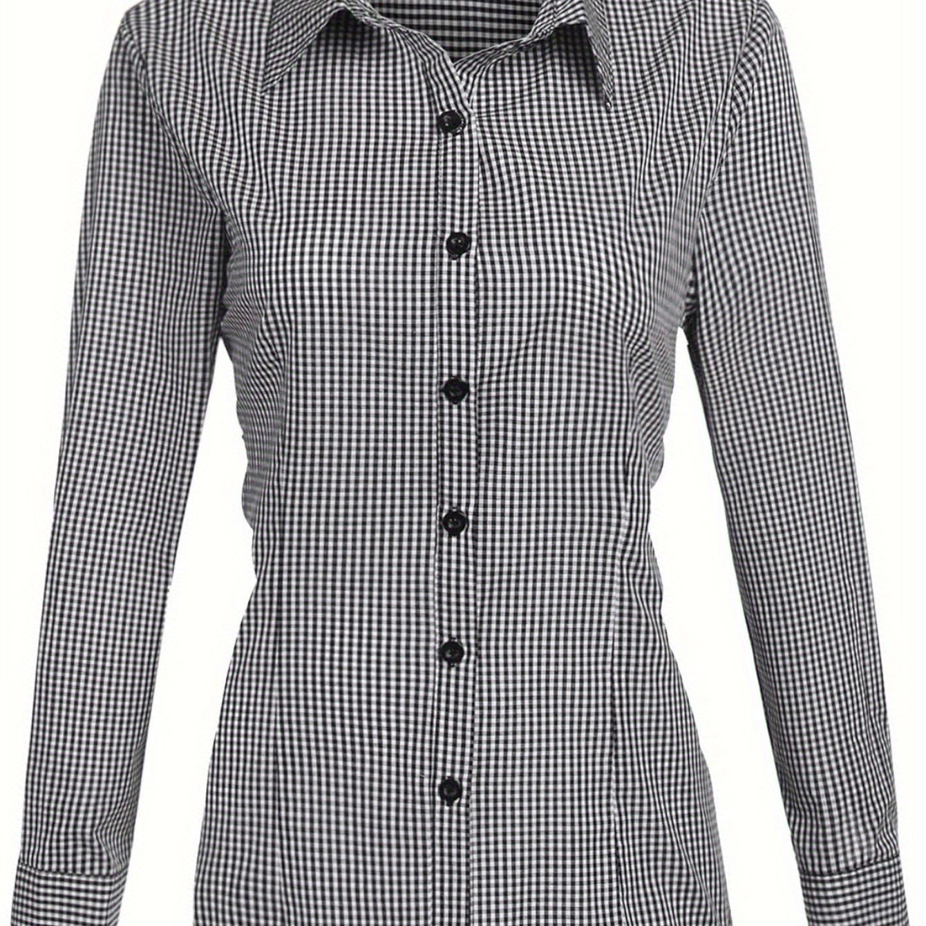 2024 Women's Professional Cotton Shirts: Slim Fit with Button-Down Collar