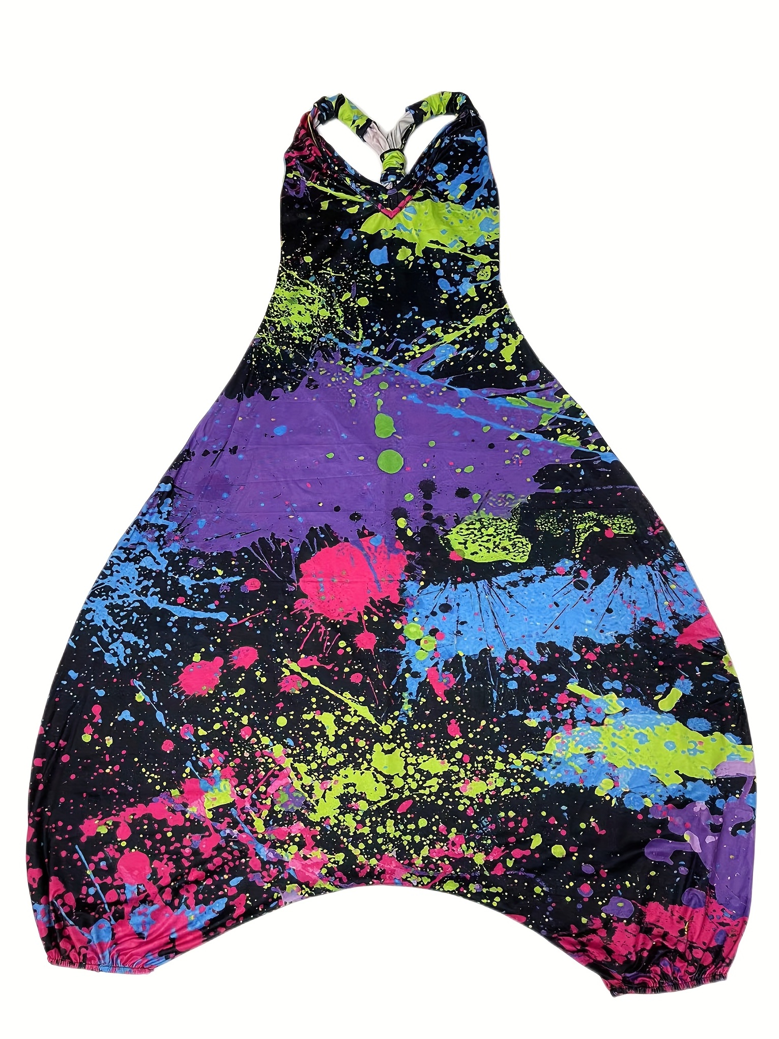 Boho Chic Floral Mandala Jumpsuit - Comfortable Sleeveless Baggy Style - Perfect Summer Casual Wear for Women