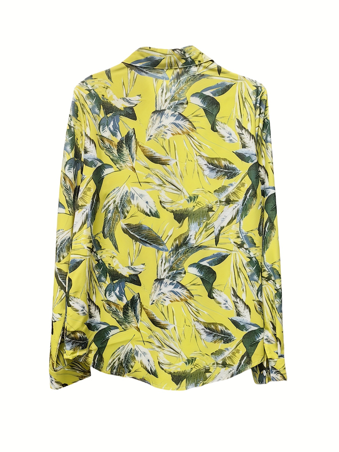 Casual Polyester Blouse With Random Print, Relaxed Fit, Machine Washable, Floral Pattern For Women