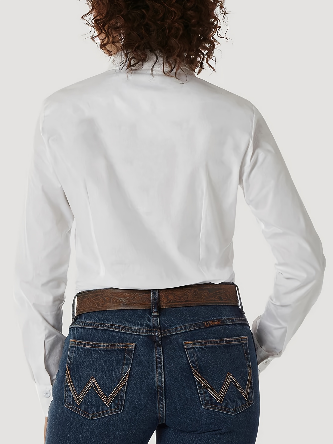 Floral Embroidery Single-breasted Shirt, Casual Long Sleeve Shirt For Spring & Fall, Women's Clothing