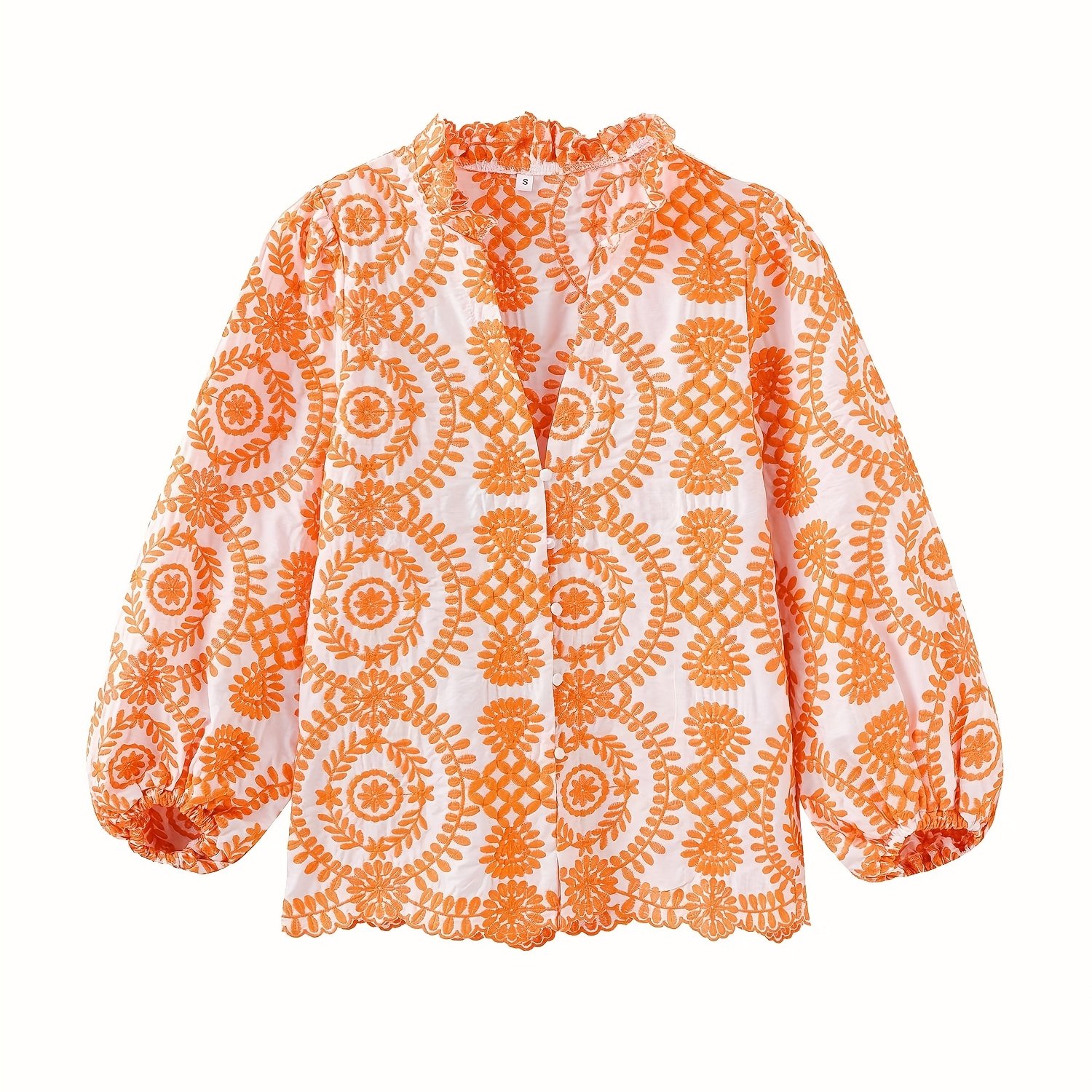 Elegant Women's Embroidered Blouse - Breathable Fabric, Perfect for Any Occasion, Flattering Fit