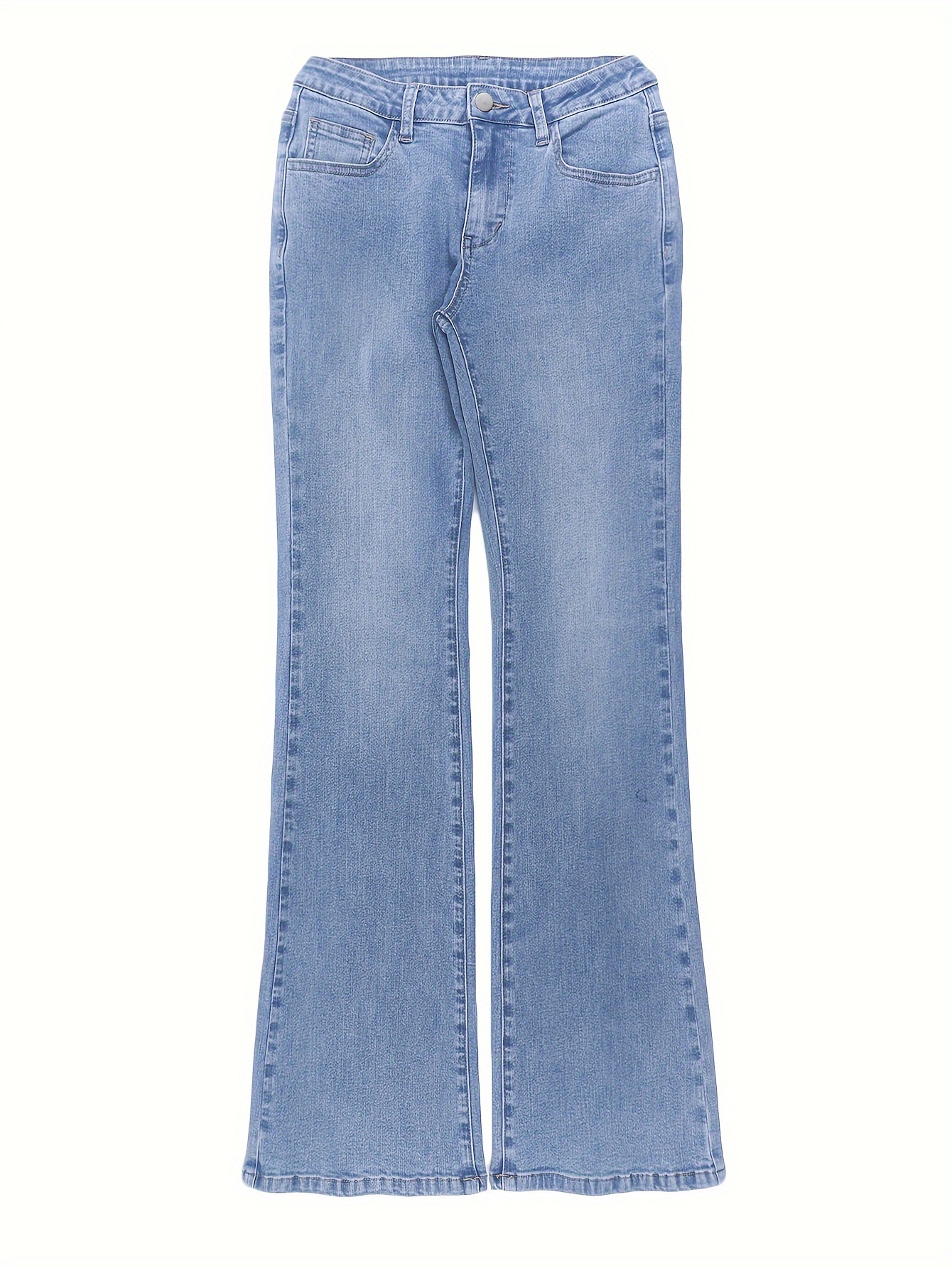 Women's High-Waisted Skinny Jeans - Cotton Blend Street Style with Slight Stretch, Solid Color, Long Length, Woven Denim with Pockets - All-Season Fashion Denim Pants