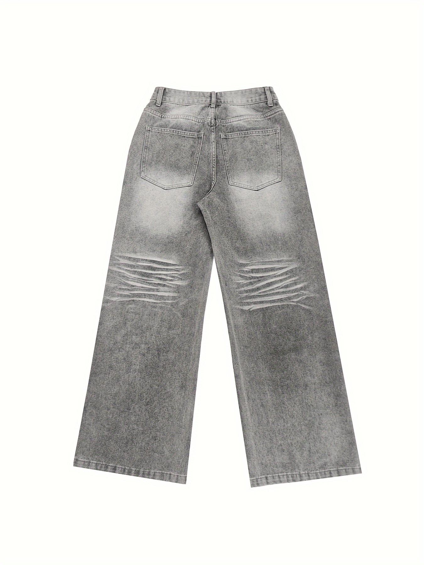 Women's Retro High-Waisted Jeans, Cotton Blend, Four-Seasonal, Straight Leg, Pocket, Machine Washable, NVFelix Brand