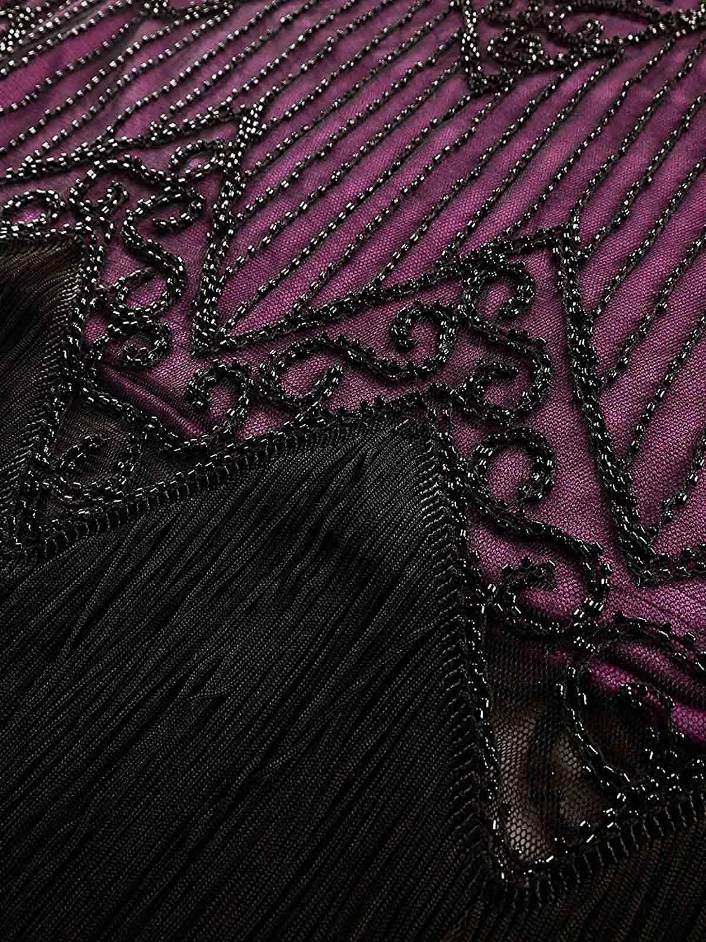 US Warehouse 1920s Sequin Art Deco Flapper Dress