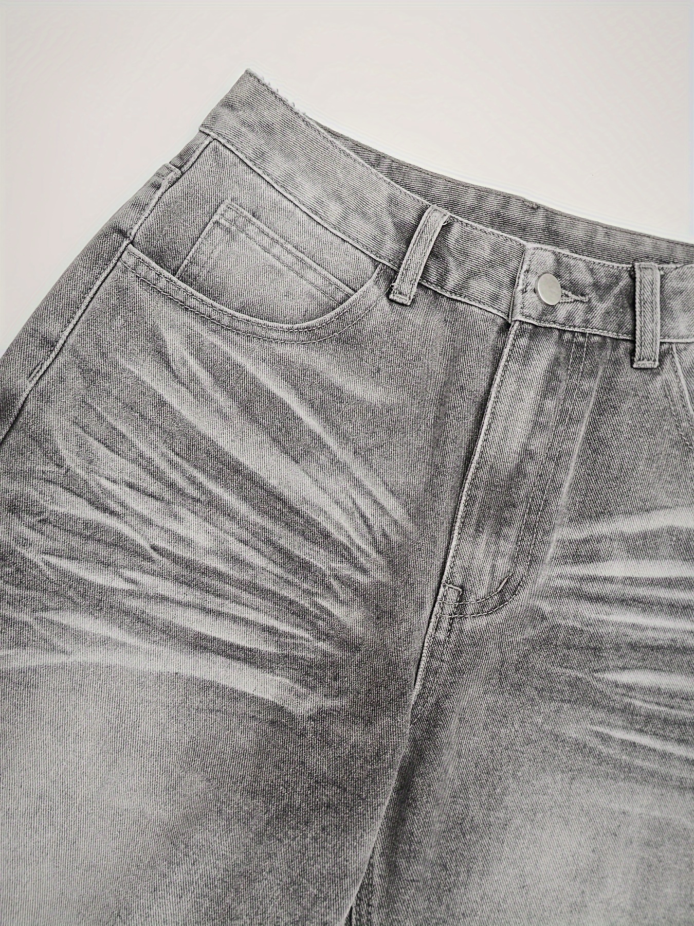 Women's Retro High-Waisted Jeans, Cotton Blend, Four-Seasonal, Straight Leg, Pocket, Machine Washable, NVFelix Brand