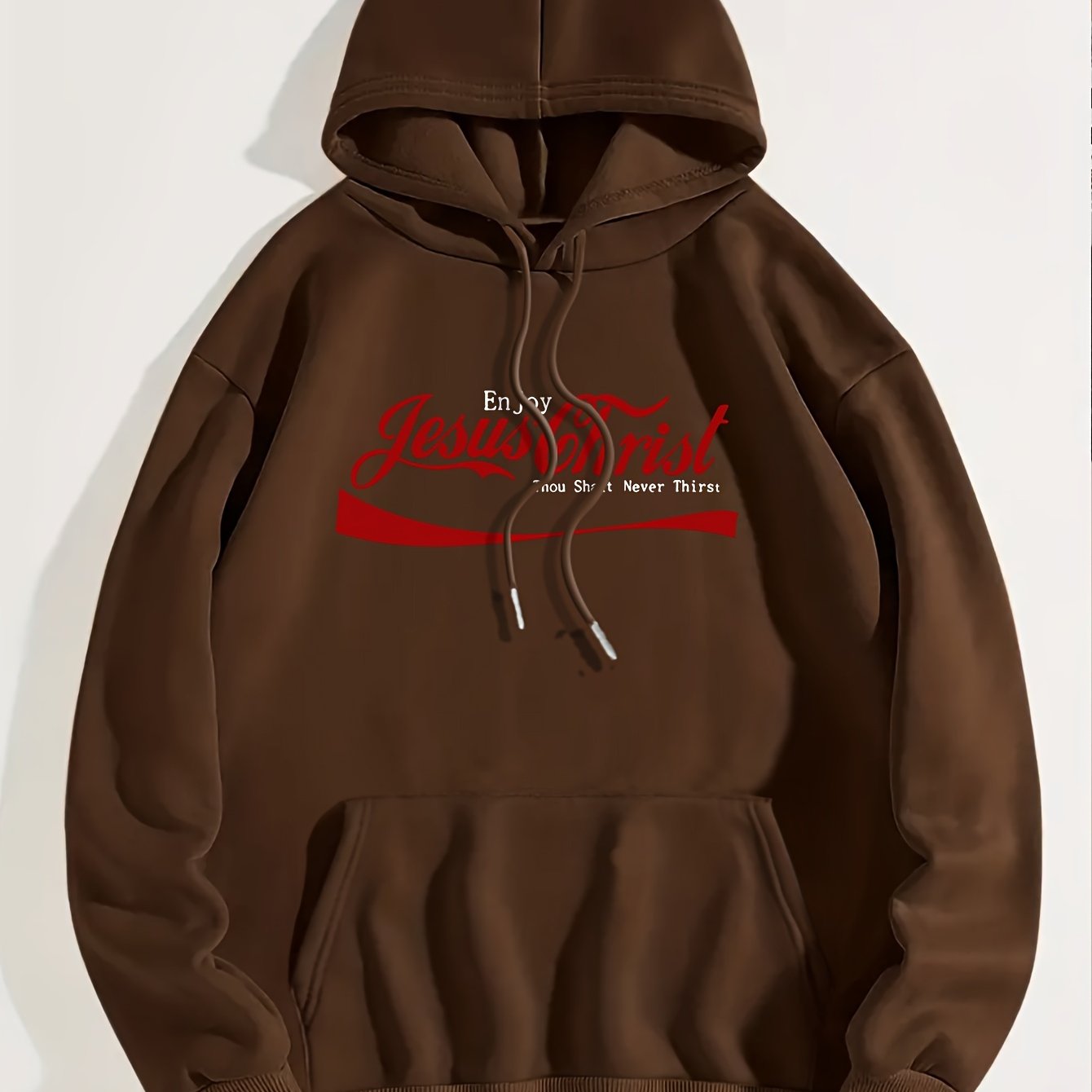 Art Letter Print Hoodie, Casual Kangaroo Pocket Long Sleeve Drawstring Hoodie For Fall & Winter, Women's Clothing