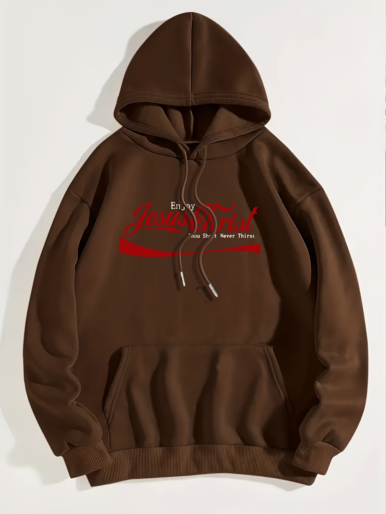 Art Letter Print Hoodie, Casual Kangaroo Pocket Long Sleeve Drawstring Hoodie For Fall & Winter, Women's Clothing