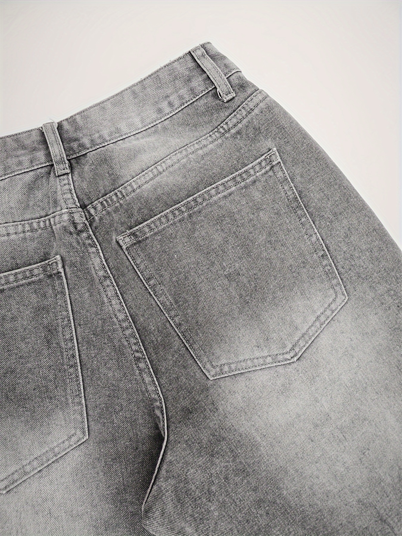 Women's Retro High-Waisted Jeans, Cotton Blend, Four-Seasonal, Straight Leg, Pocket, Machine Washable, NVFelix Brand