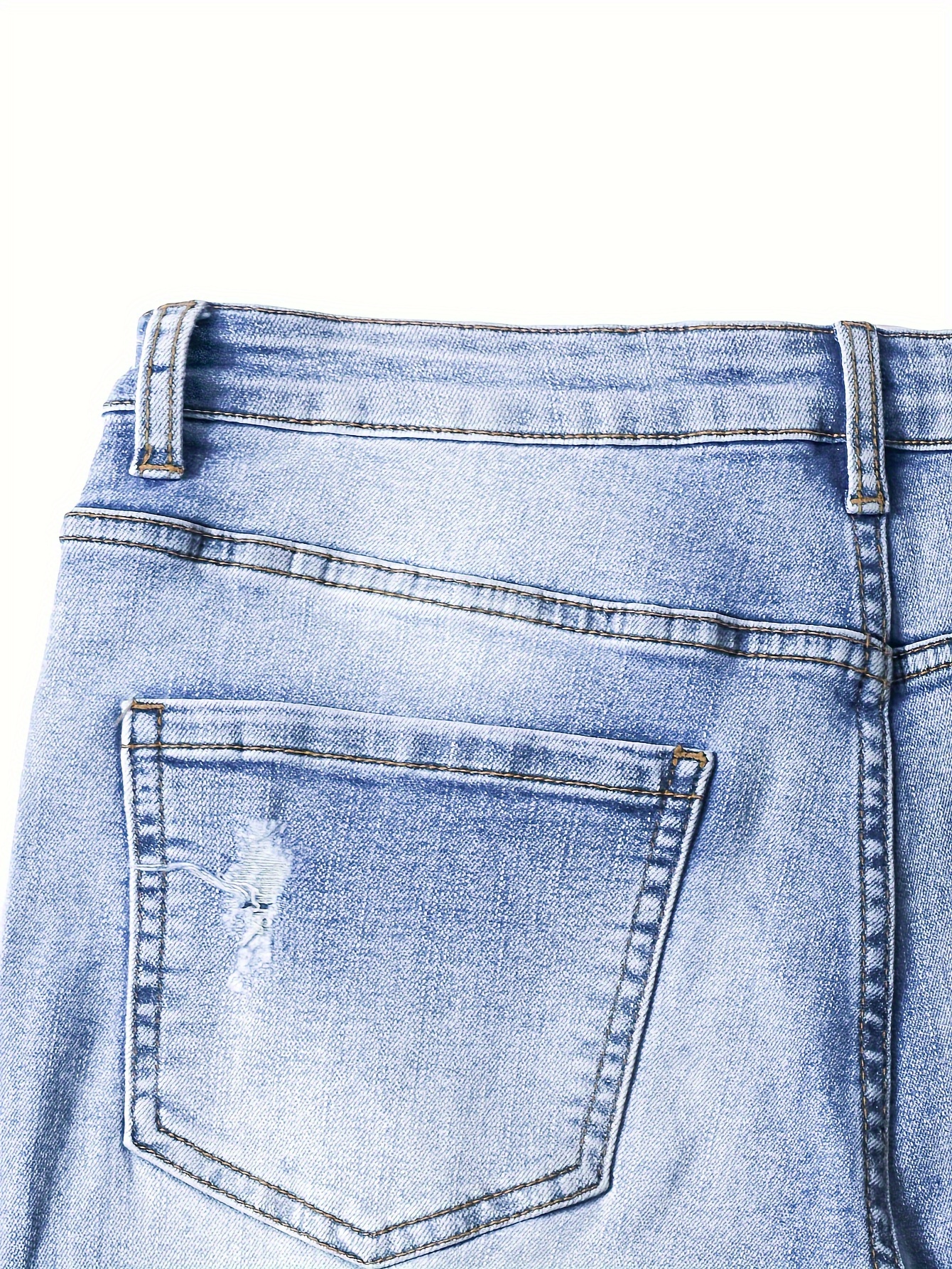 High-Waisted Skinny Jeans For Women, Cotton Blend, Streetwear Style, Machine Washable, All-Season, Pocket Details, Stretchy Fit
