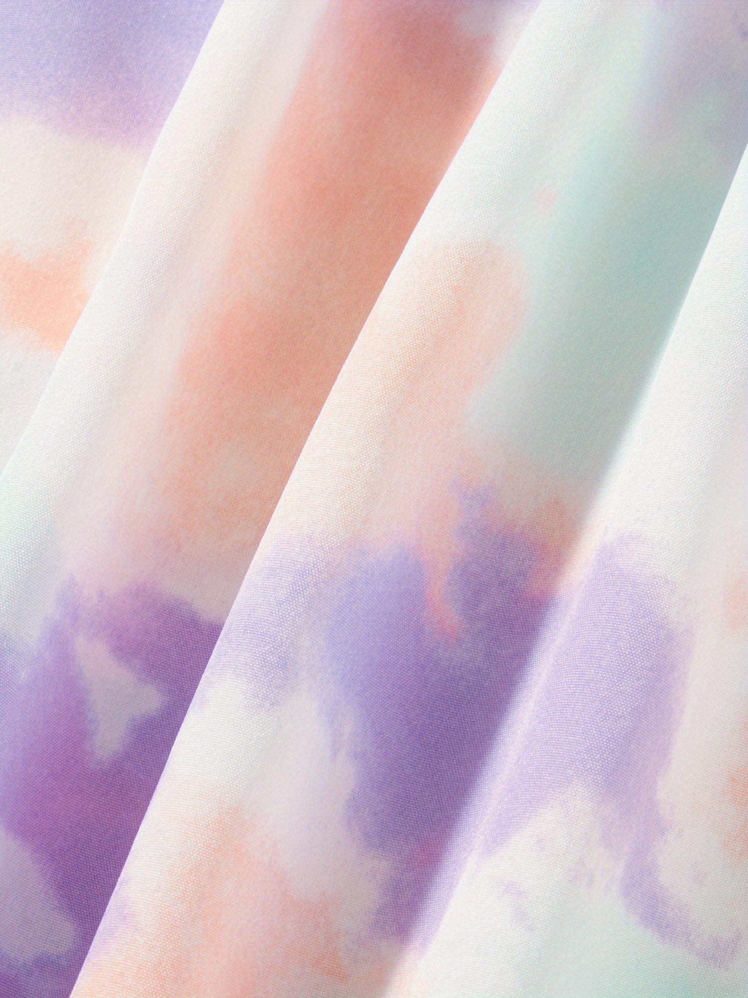 Parent-child Summer Casual A-line Dress Short Sleeve Square Neck Tie Dye Print Dress
