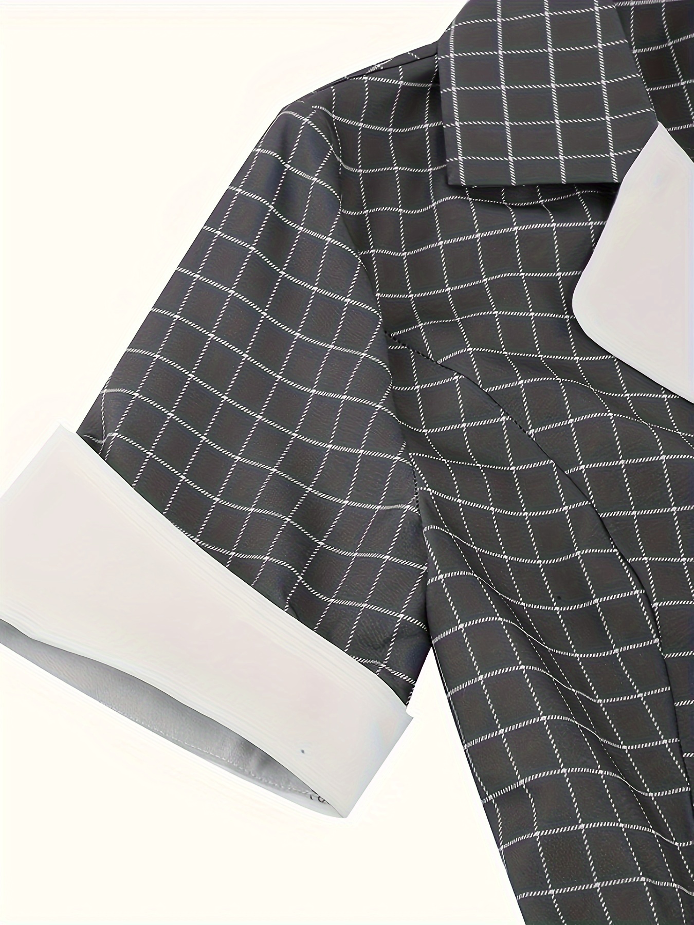 2024 New 1950S Style Checkered Short Sleeved Patchwork Retro Dress