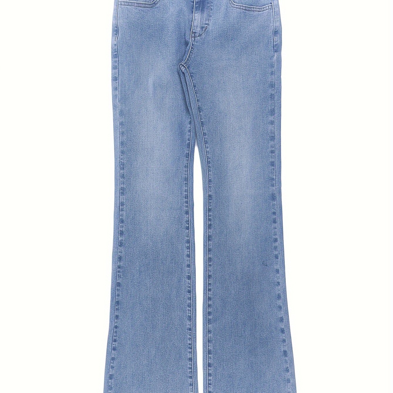 Women's High-Waisted Skinny Jeans - Cotton Blend Street Style with Slight Stretch, Solid Color, Long Length, Woven Denim with Pockets - All-Season Fashion Denim Pants