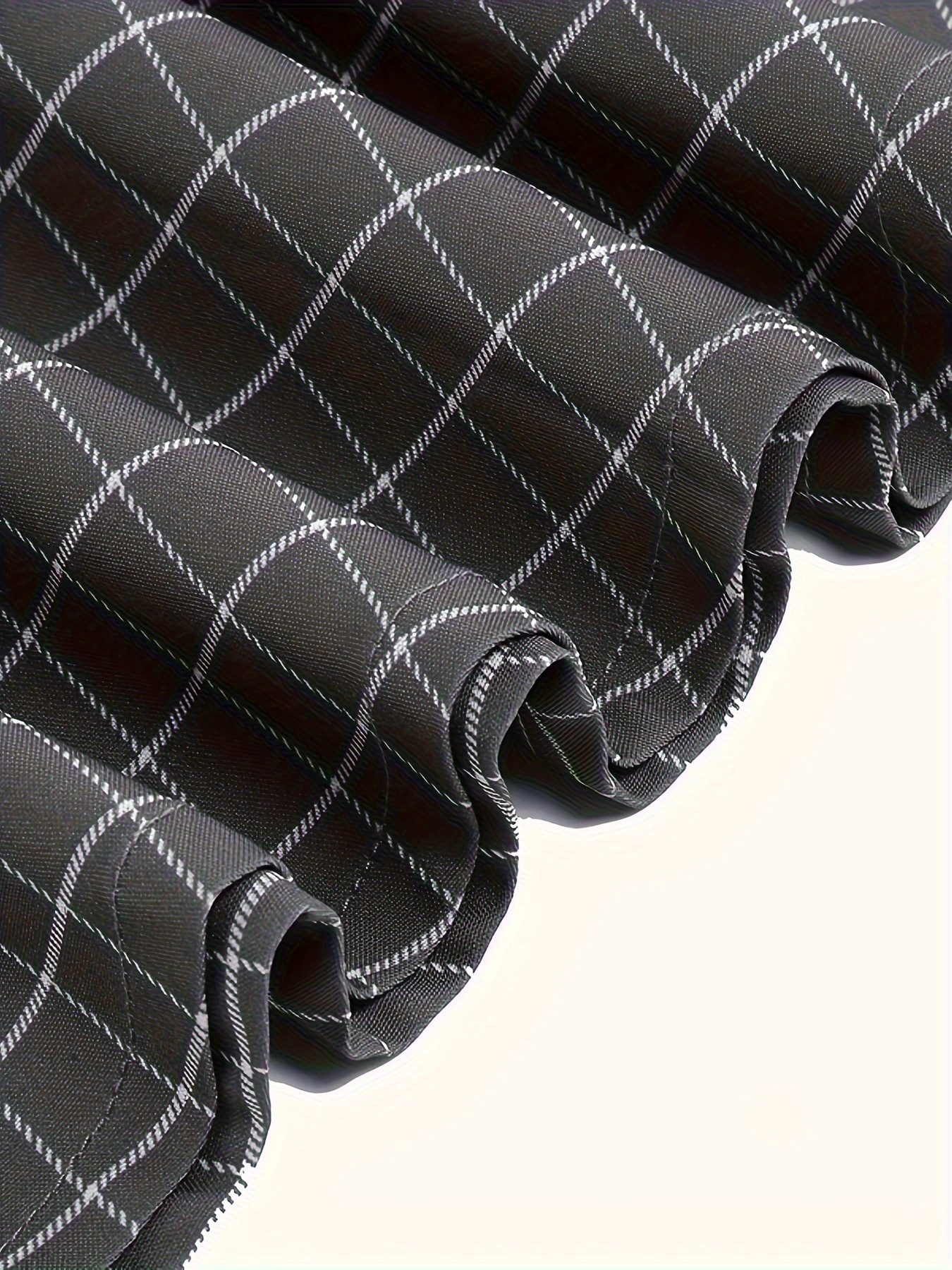 2024 New 1950S Style Checkered Short Sleeved Patchwork Retro Dress