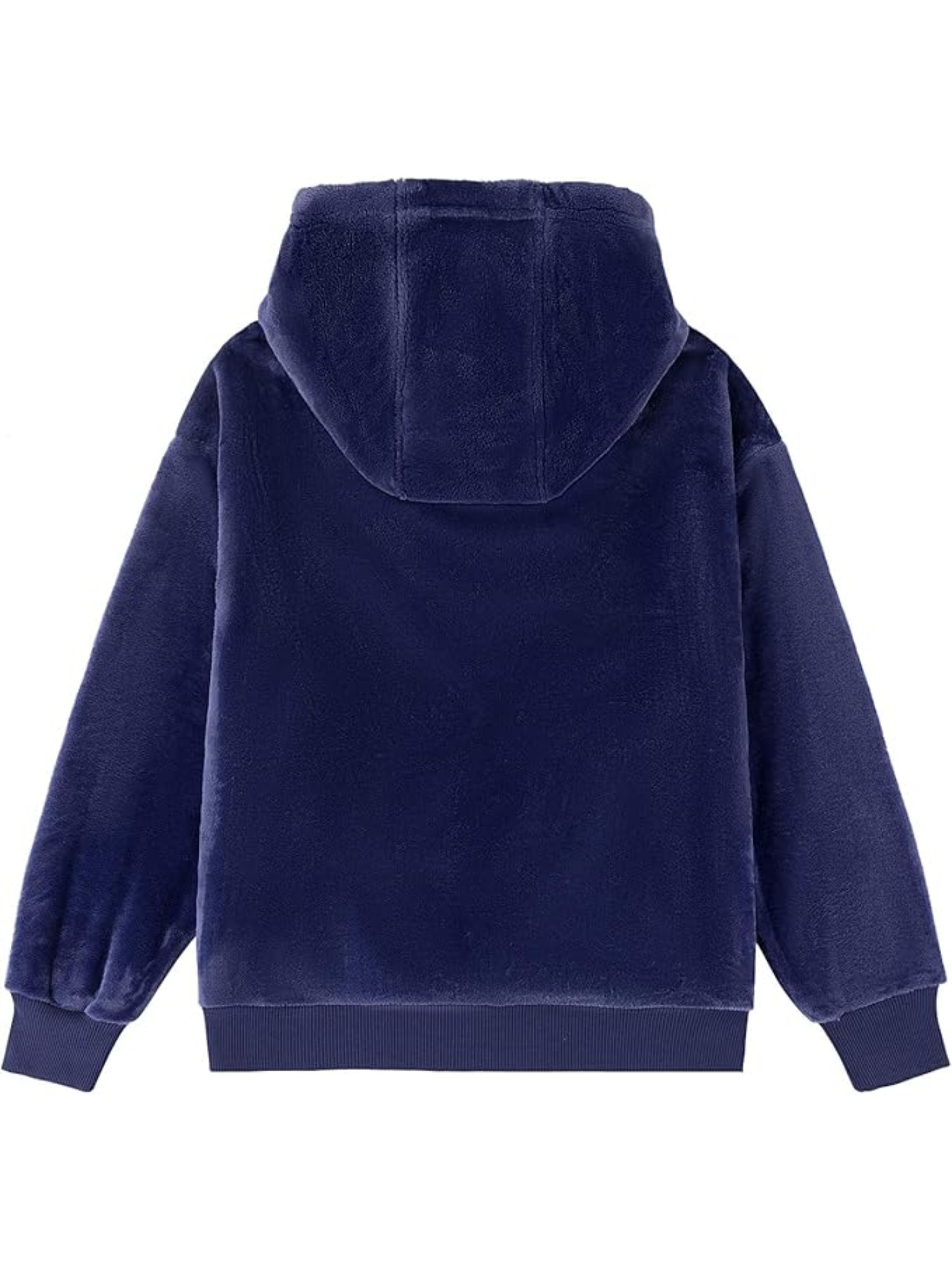 Women's Sherpa Pullover Fuzzy Fleece Sweatshirt Warm Fuzzy Soft Oversized Fleece Pockets Hoodie Size