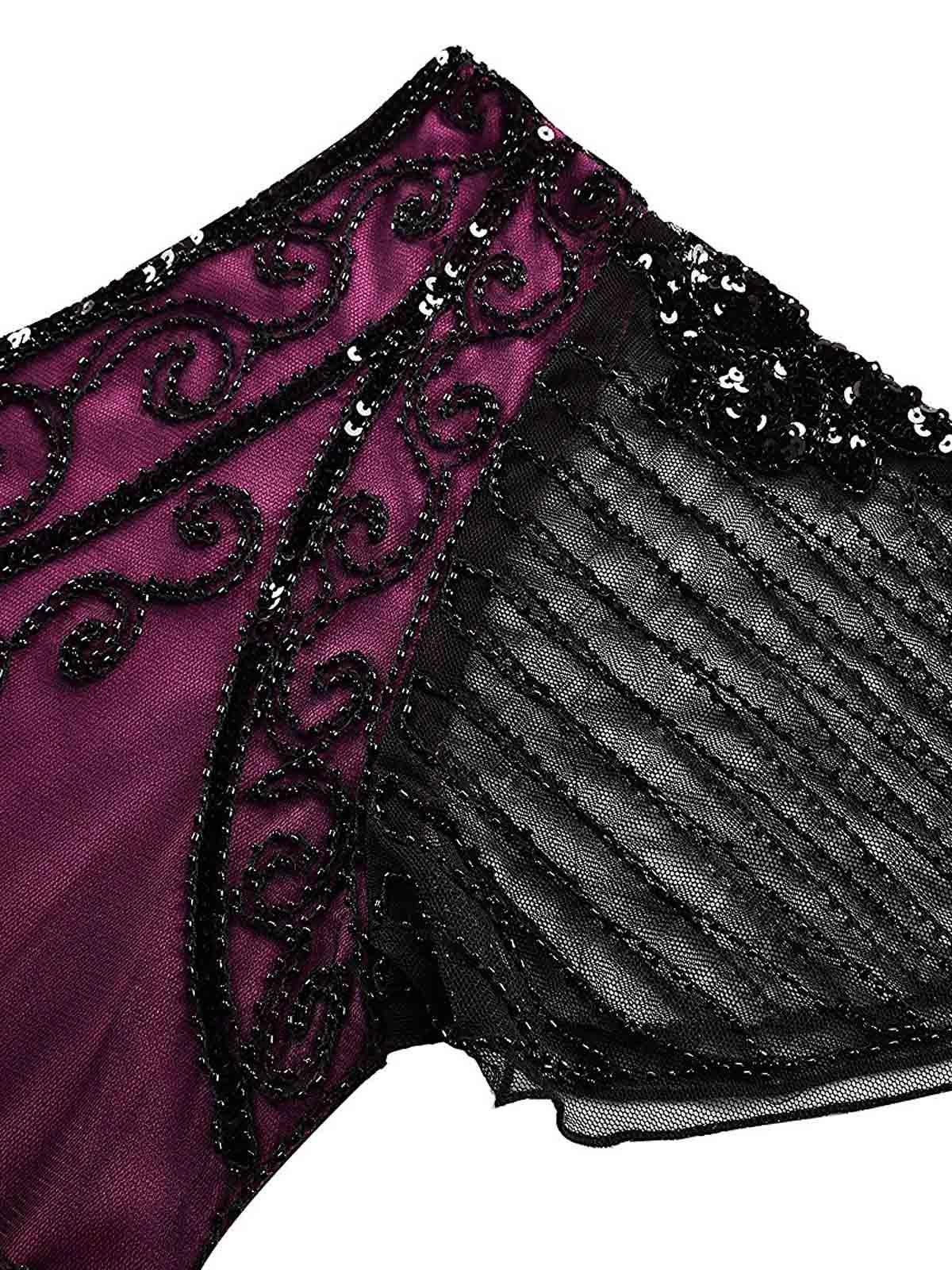 US Warehouse 1920s Sequin Art Deco Flapper Dress