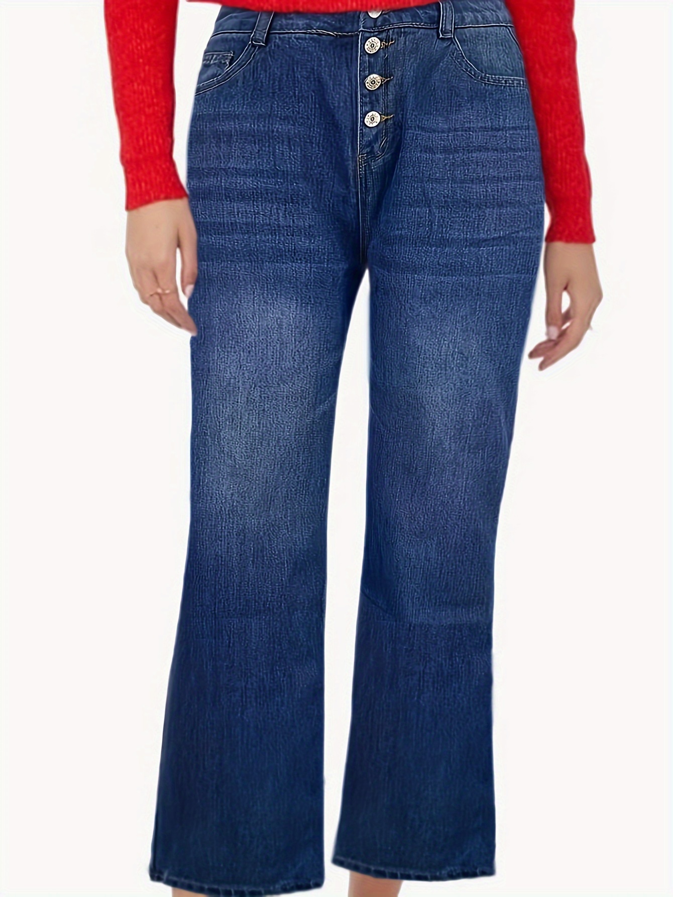 Cross Border European And American Fashion Trend Women's Straight Leg Jeans