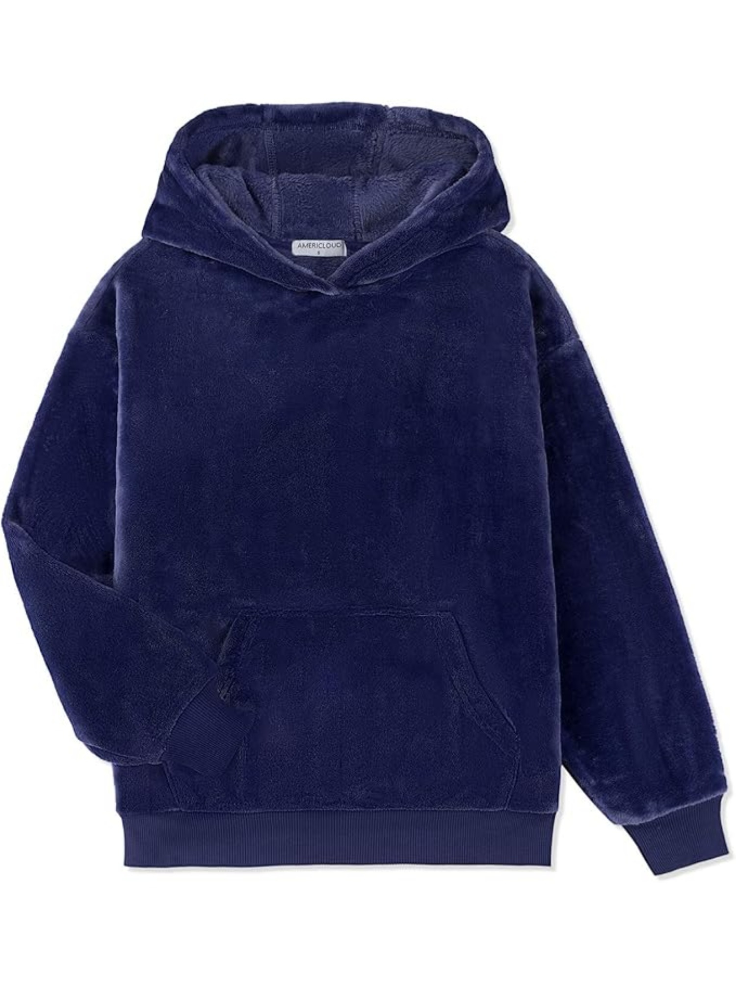 Women's Sherpa Pullover Fuzzy Fleece Sweatshirt Warm Fuzzy Soft Oversized Fleece Pockets Hoodie Size