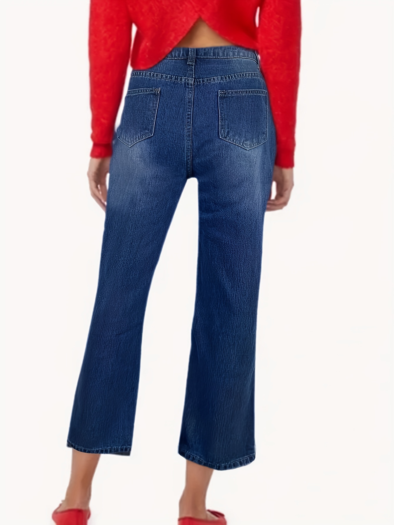Cross Border European And American Fashion Trend Women's Straight Leg Jeans