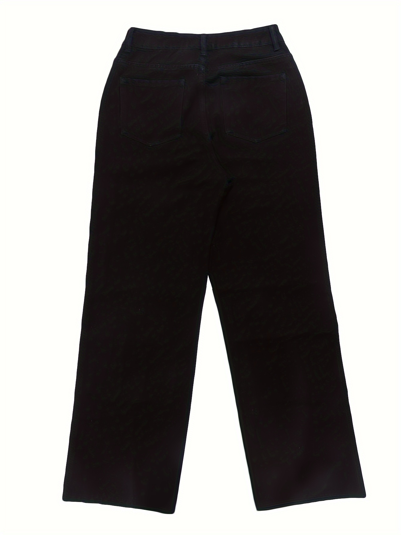 Women's High-Waisted Streetwear Jeans With Multiple Pockets, Cotton Blend Fabric, Machine Washable, All-Season