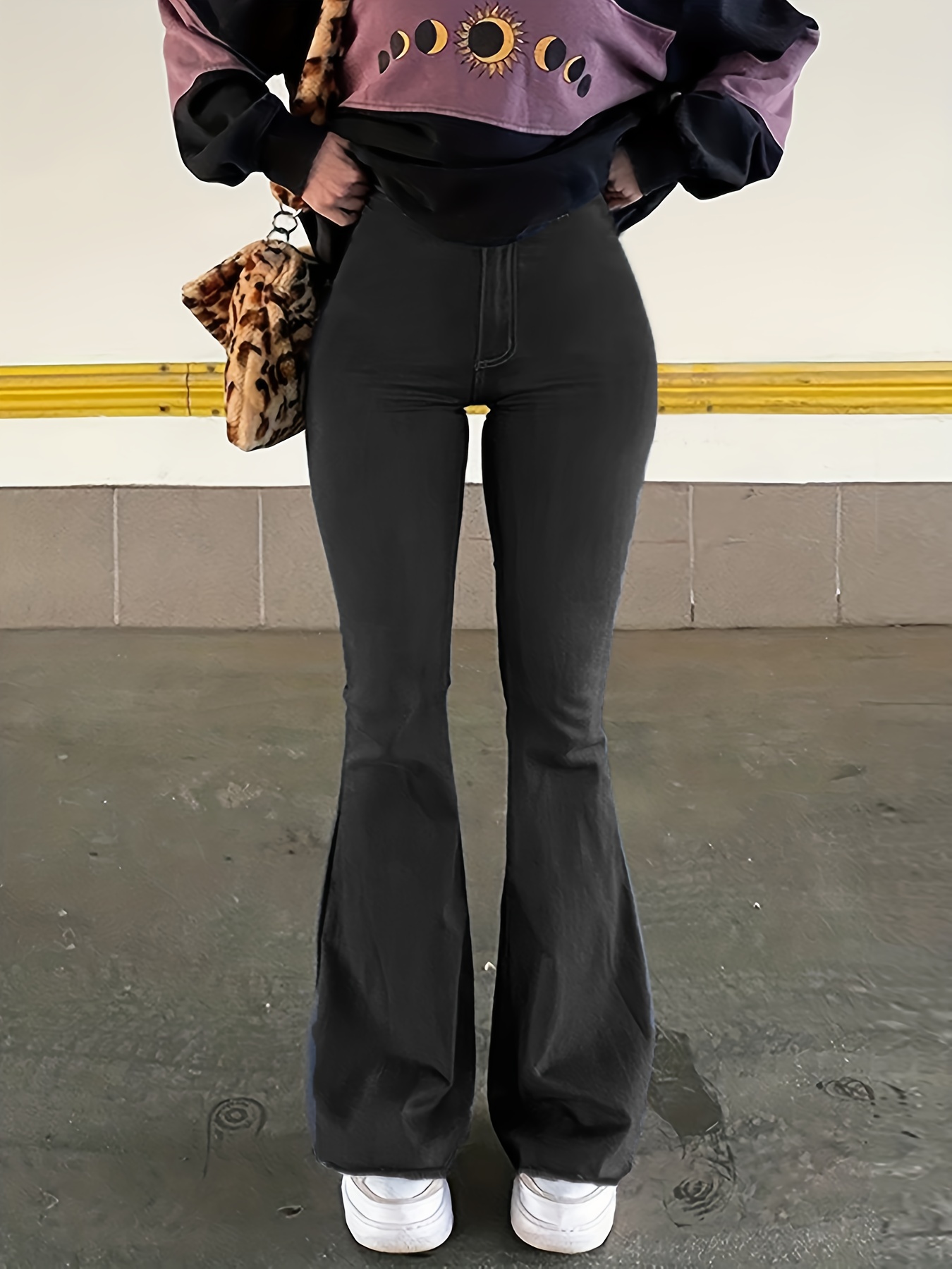NVFelix High Waist Retro High-Waisted Jeans For Women, Long Length, Classic Style, Stretchy Fabric, Machine Washable, All Season