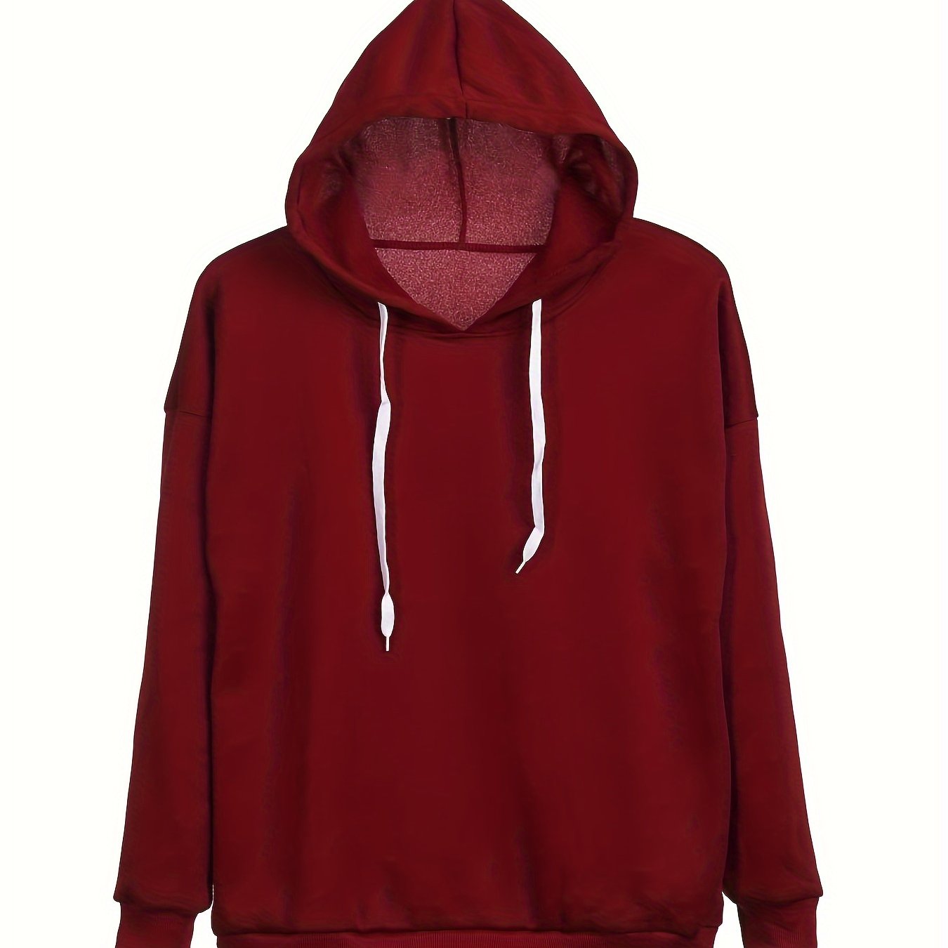 Women Autumn Winter Hoodie Sweater Long Sleeve Solid Color Hip-hop Loose Pullover Casual Thermal Drawstring Sweatshirt