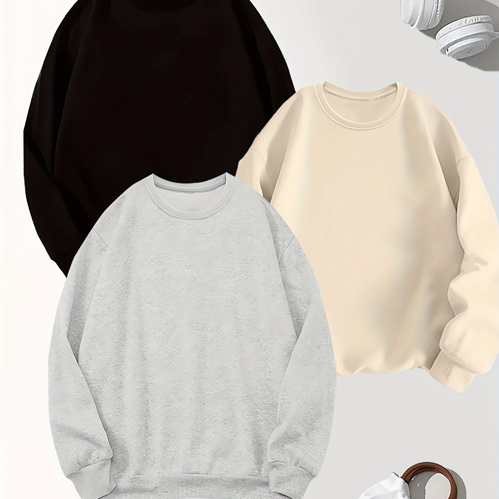 Women's Casual And Fashionable Sports Sweatshirt, Suitable For Autumn And Winter, Comfortable And Soft, Solid Color