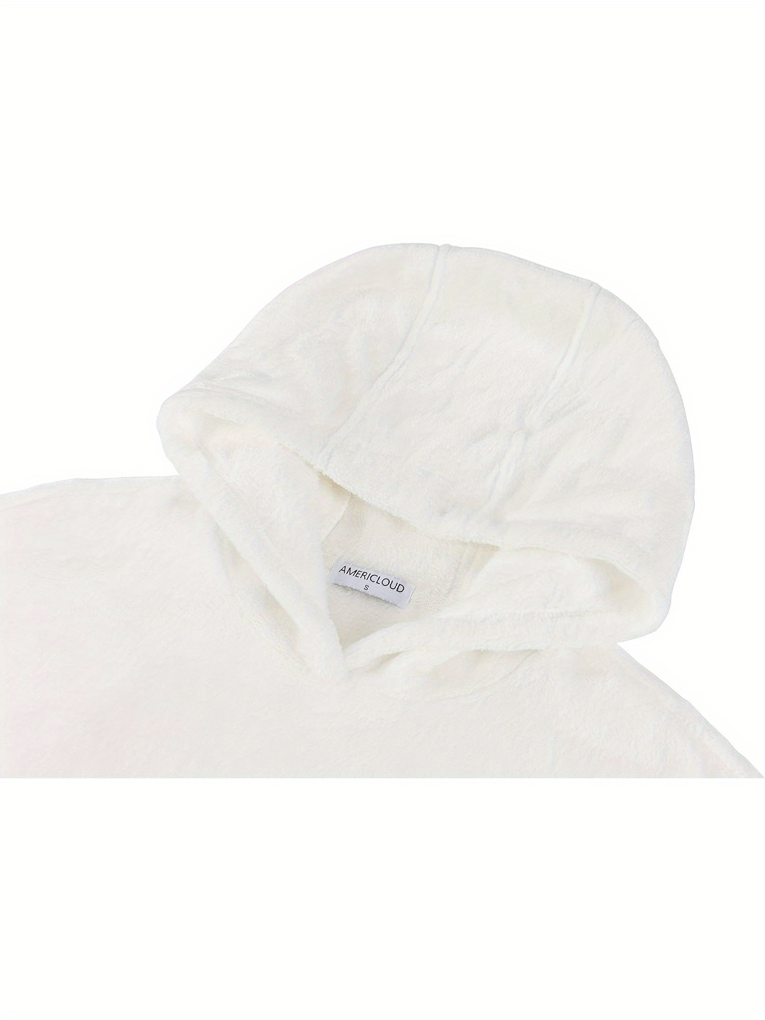 Women's Sherpa Pullover Fuzzy Fleece Sweatshirt Warm Fuzzy Soft Oversized Fleece Pockets Hoodie Size