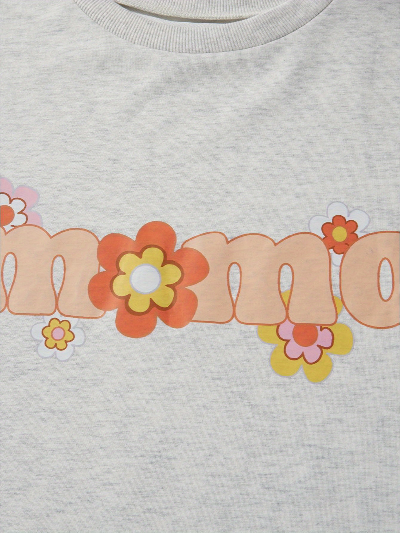 Mommy and MeMom Matching Sweatshirt Flower Letter Print Long Sleeve Round Neck Pullover Tops for Fall Winter
