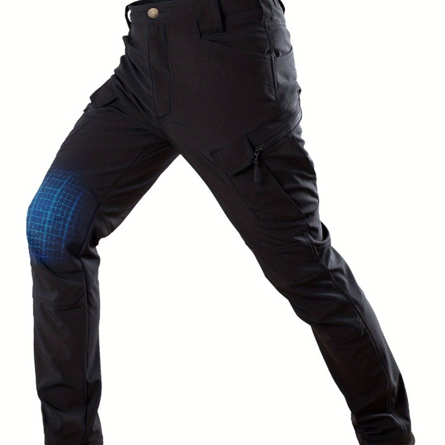 Men's fleece trousers - Waterproof tactical trousers - Warm overalls for autumn and winter - Training uniforms - Men's fleece casual trousers