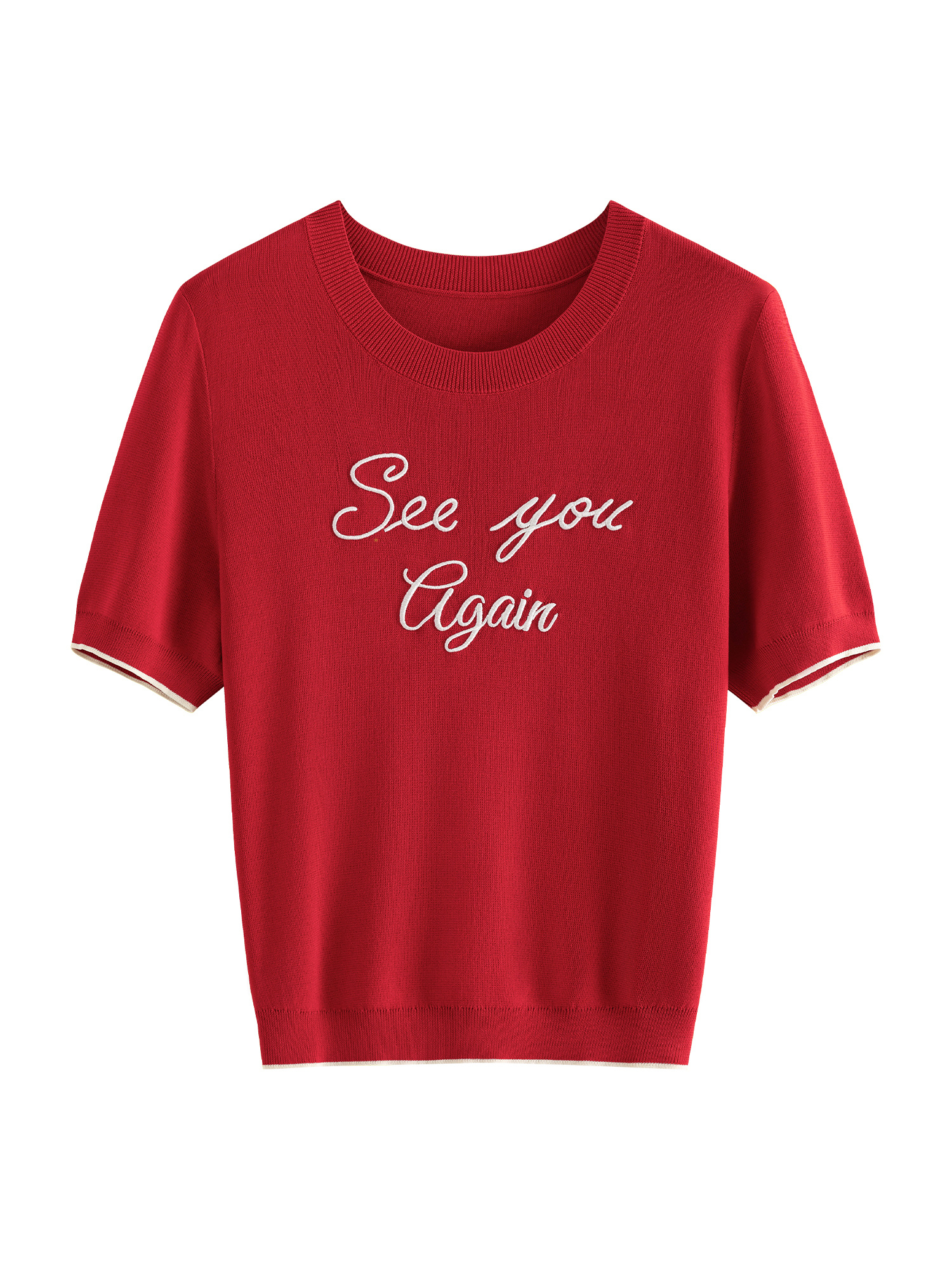 Letter Print Crew Neck T-Shirt, Casual Short Sleeve T-Shirt For Spring & Summer, Women's Clothing