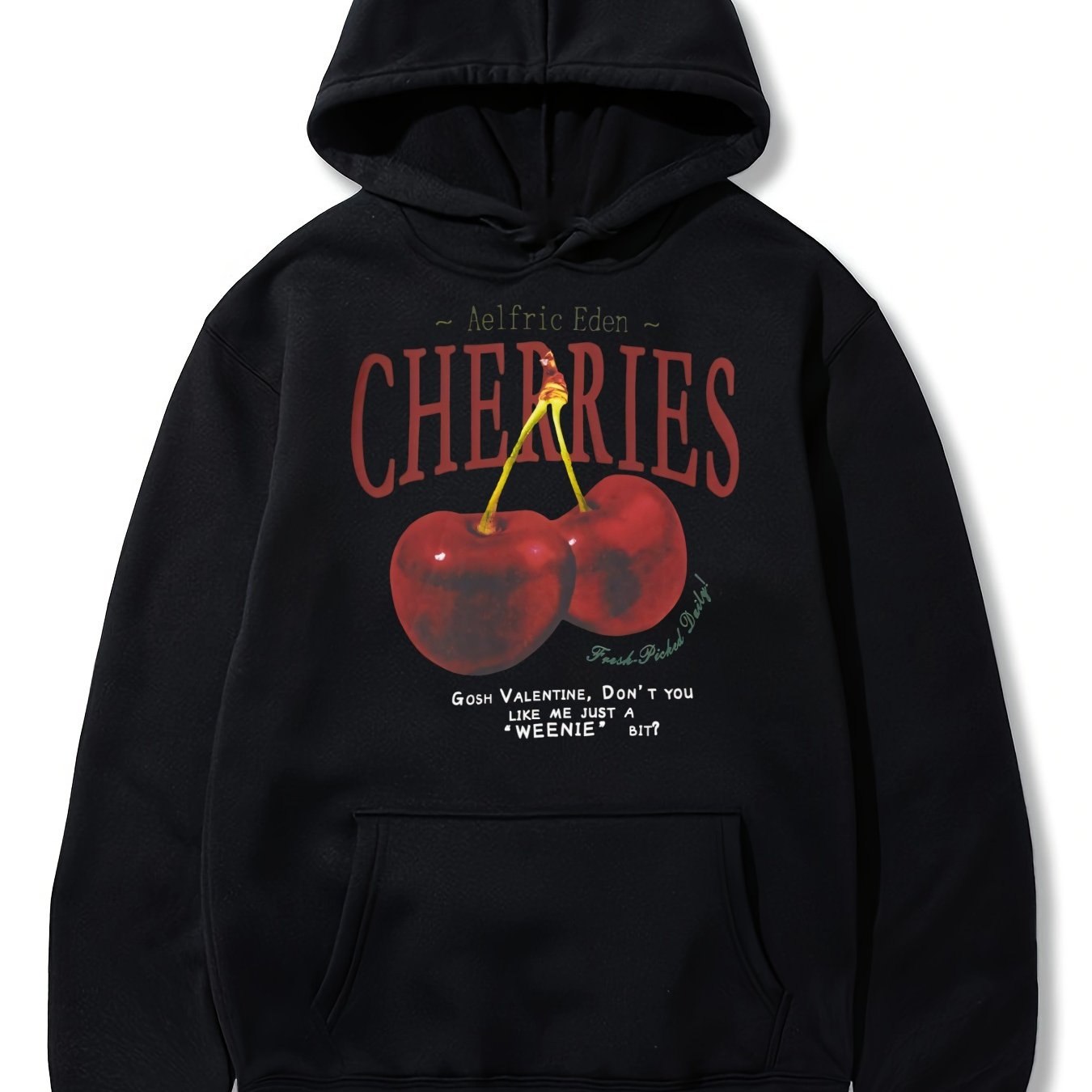 Men's Cherry Graphic Hoodies Streetwear Hooded Sweatshirt Pullover Hip Hop Fashion Hoodies Unisex-Trendy and stylish long sleeve hooded sweatshirt