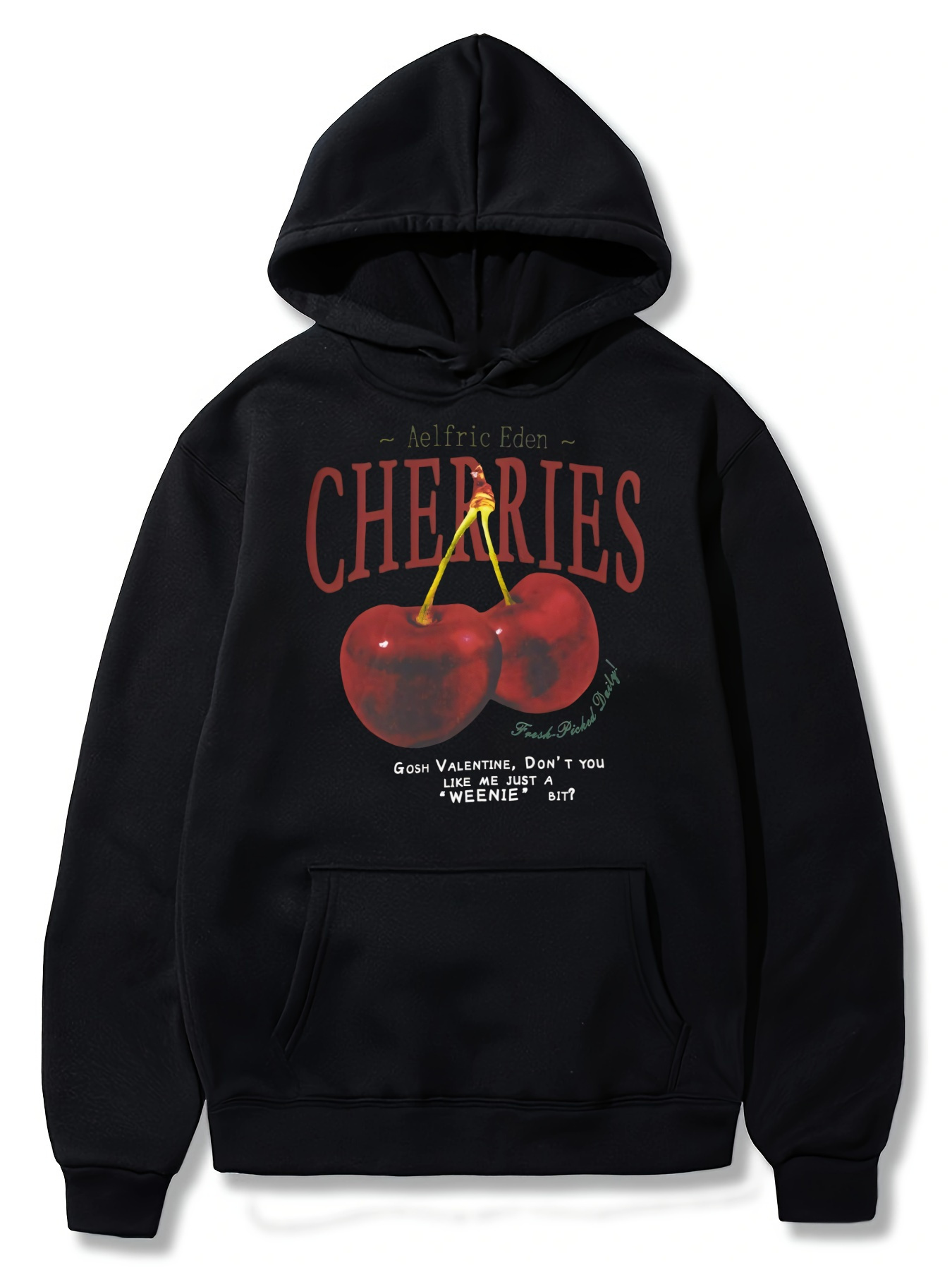 Men's Cherry Graphic Hoodies Streetwear Hooded Sweatshirt Pullover Hip Hop Fashion Hoodies Unisex-Trendy and stylish long sleeve hooded sweatshirt