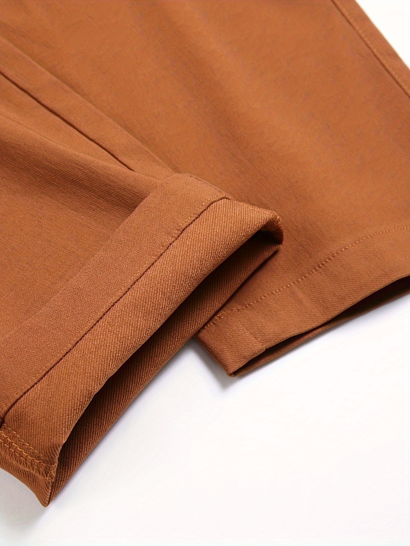 2pcs Solid Casual Pants For Men, Mid Waist Mid Stretch Cargo Pants With Flap Pockets, Male's Versatile Bottoms For All Seasons Hiking And Outdoors Activities